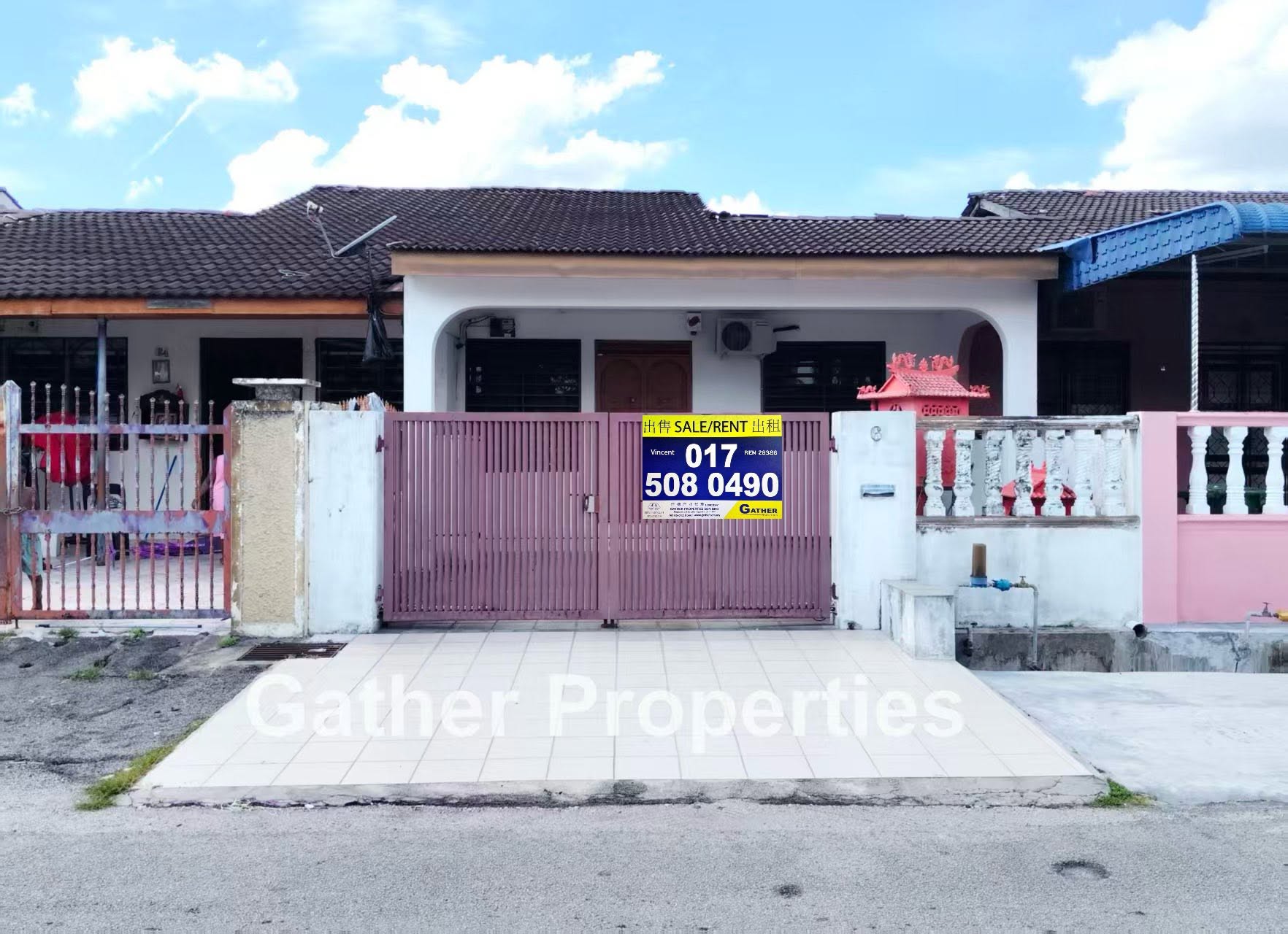 MENGLEMBU TAMAN KLEDANG SENTOSA  Single Storey Terrace House for Sale