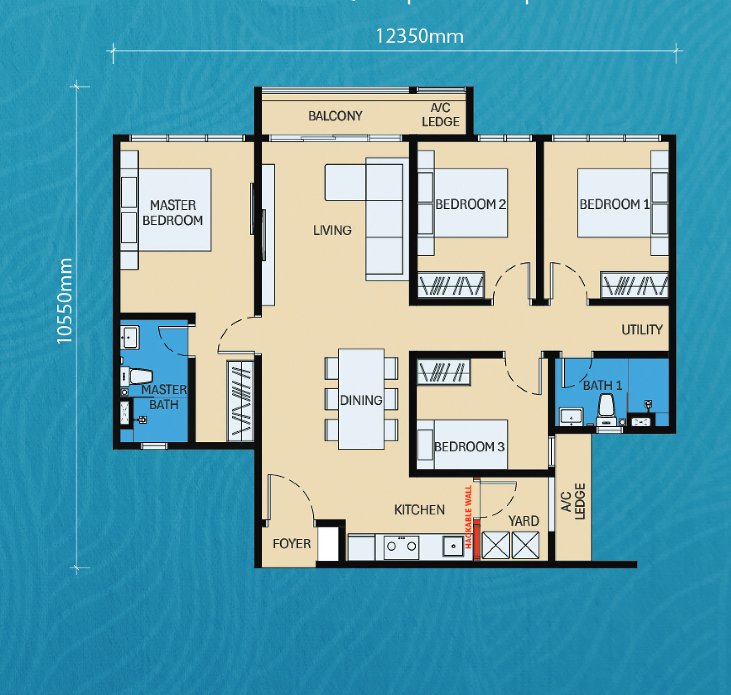 Type C1 floor plan