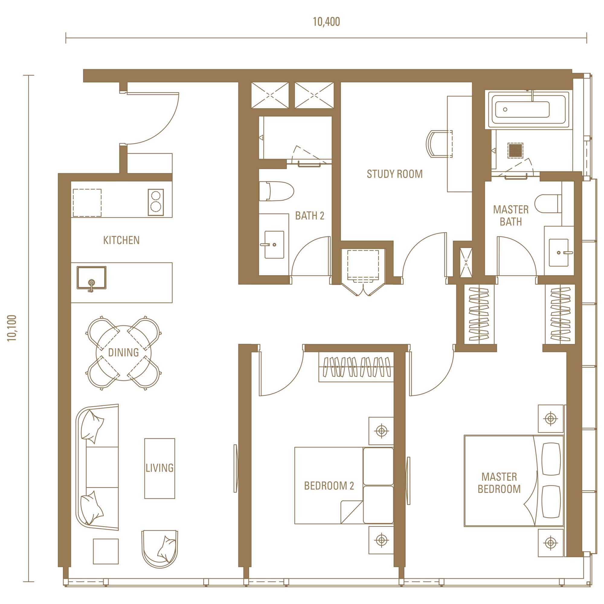 Type M1 floor plan