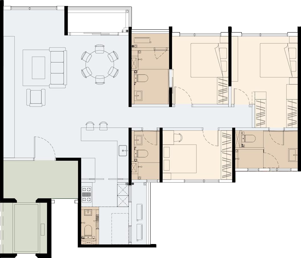 Type B1 (M) floor plan