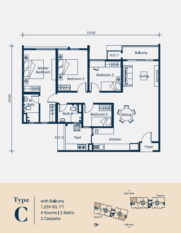 Type C floor plan