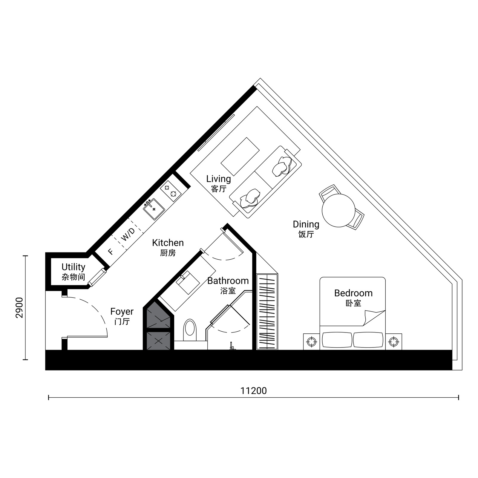 Type A-1 floor plan