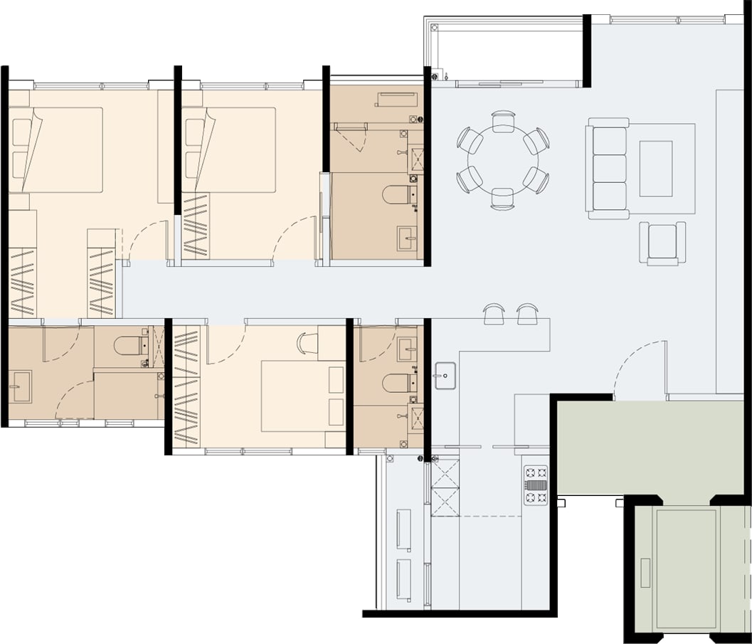 Type B2 floor plan