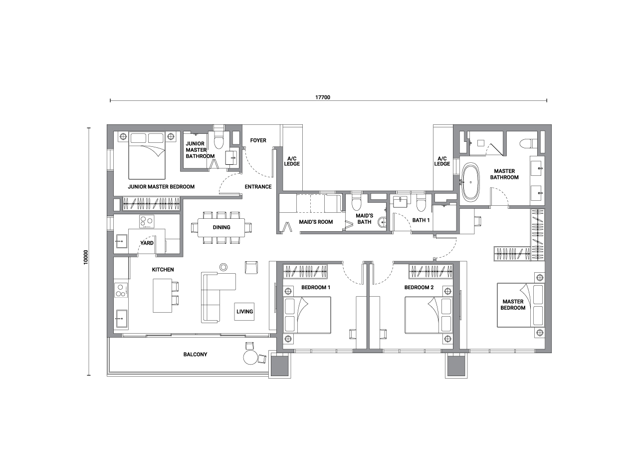 Type E floor plan