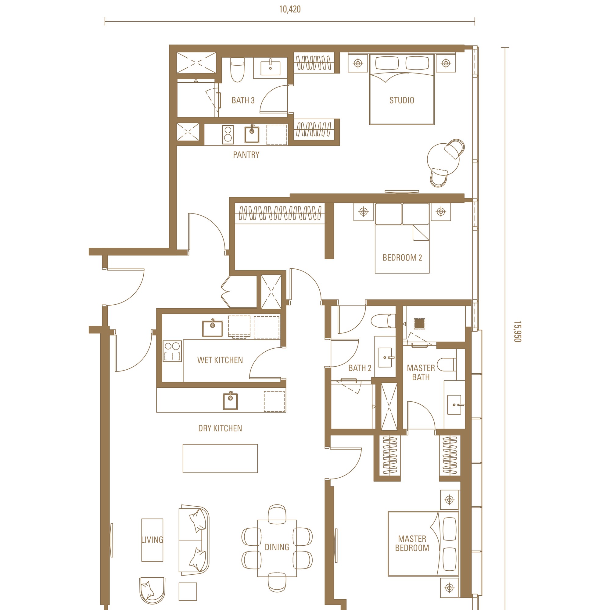 Type DK2 floor plan
