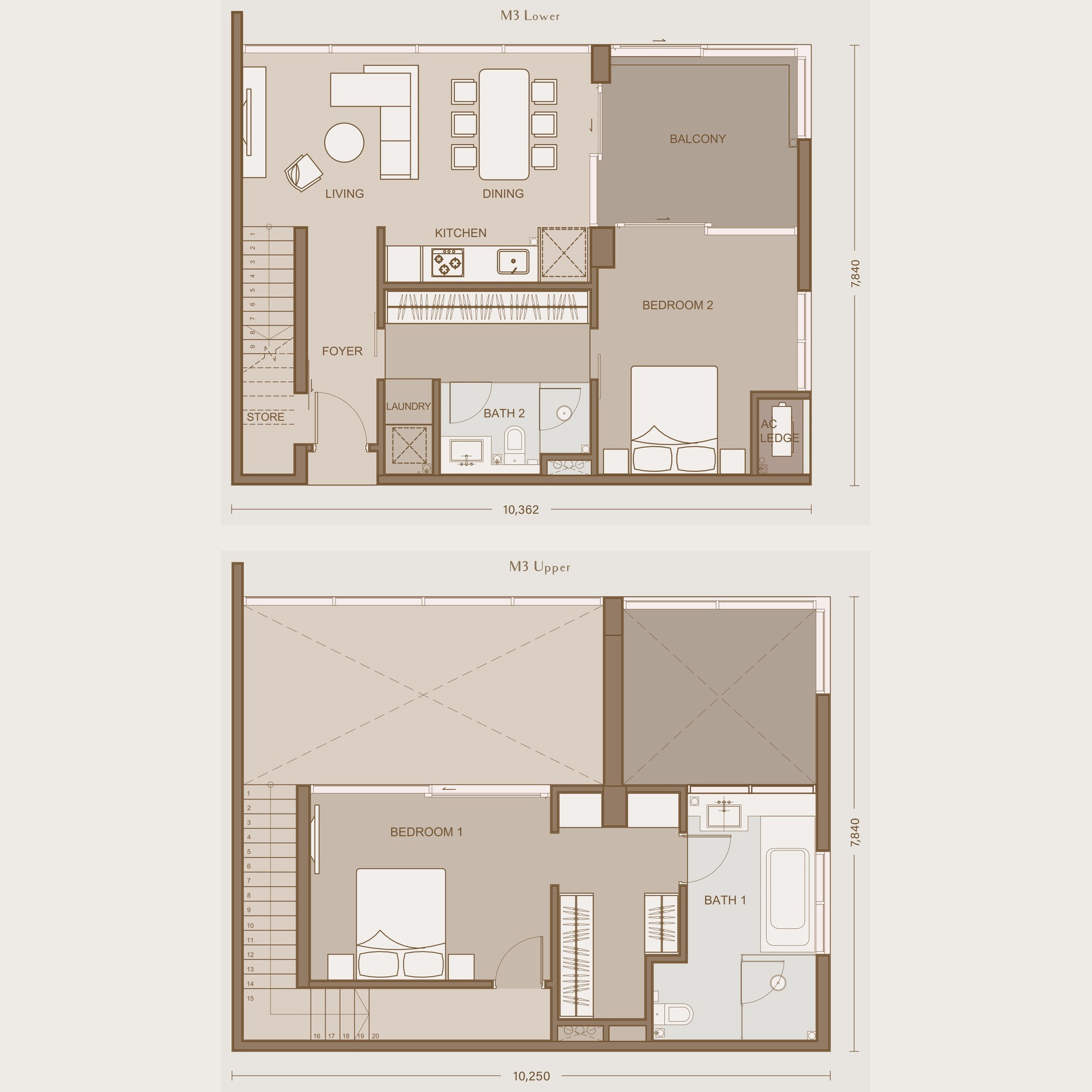 Type M3 floor plan