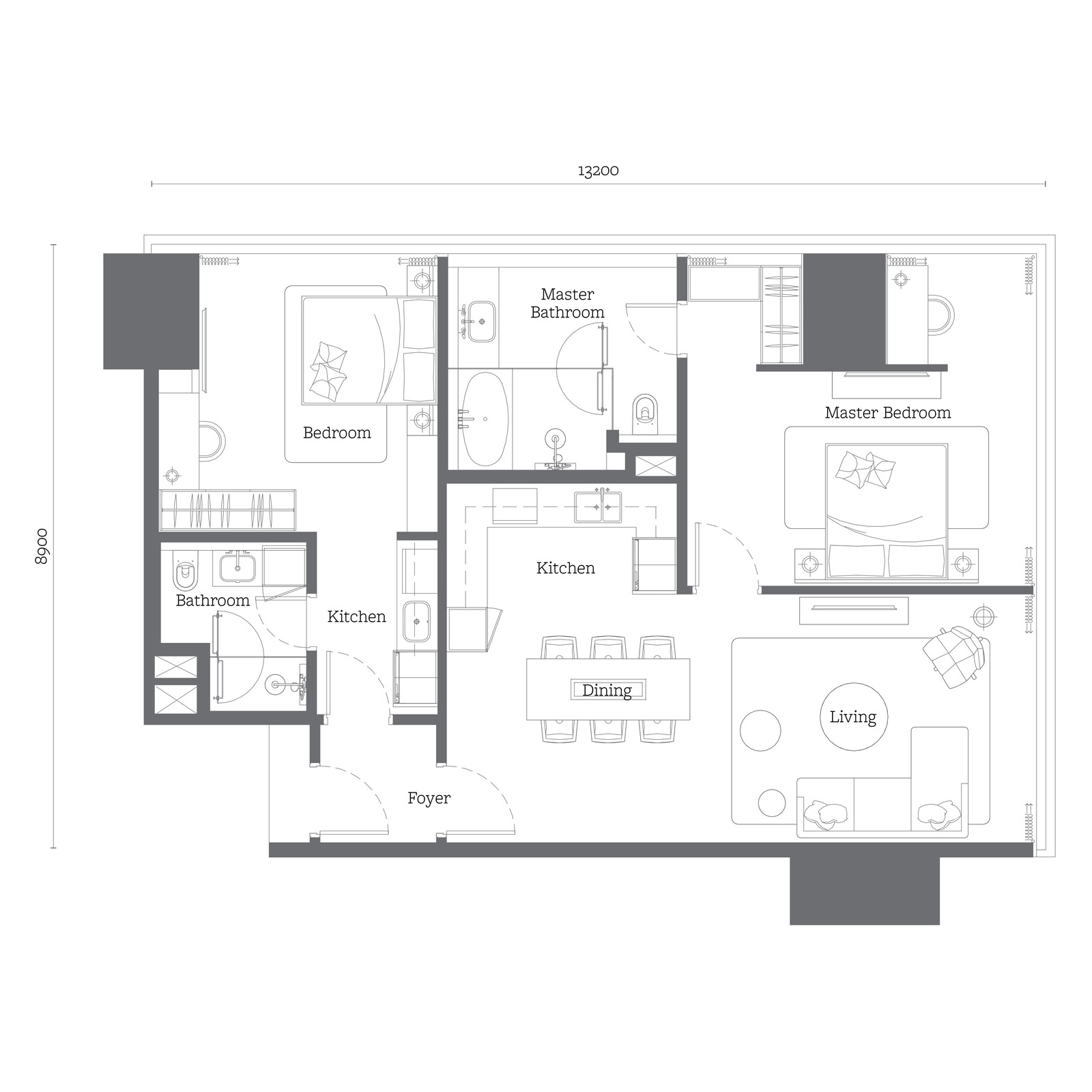 Type D1 floor plan