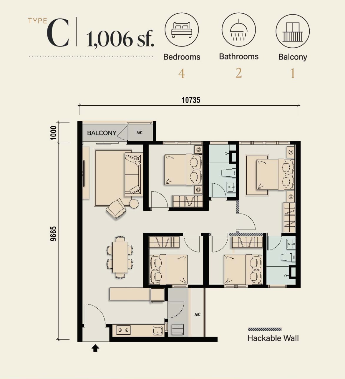 Type C floor plan