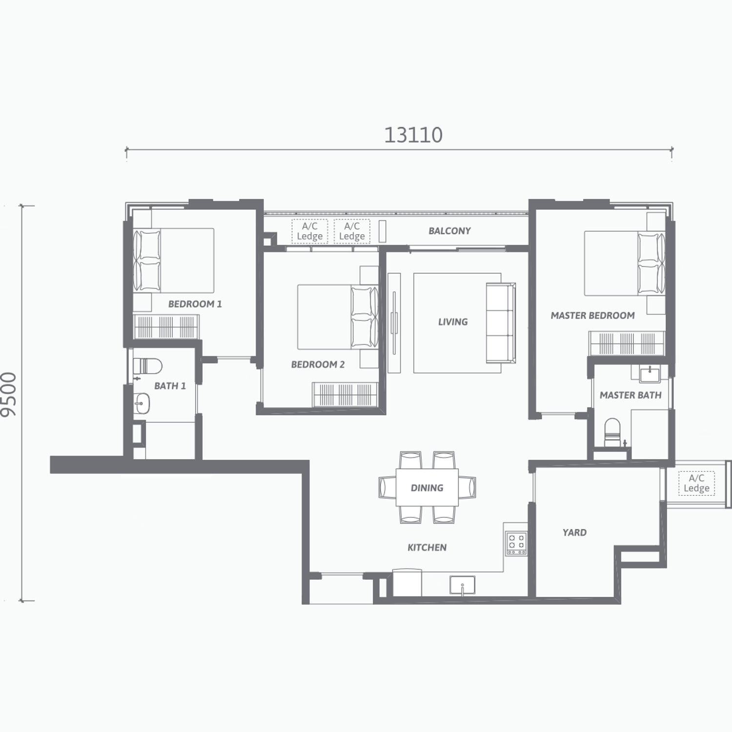 Type B2 floor plan