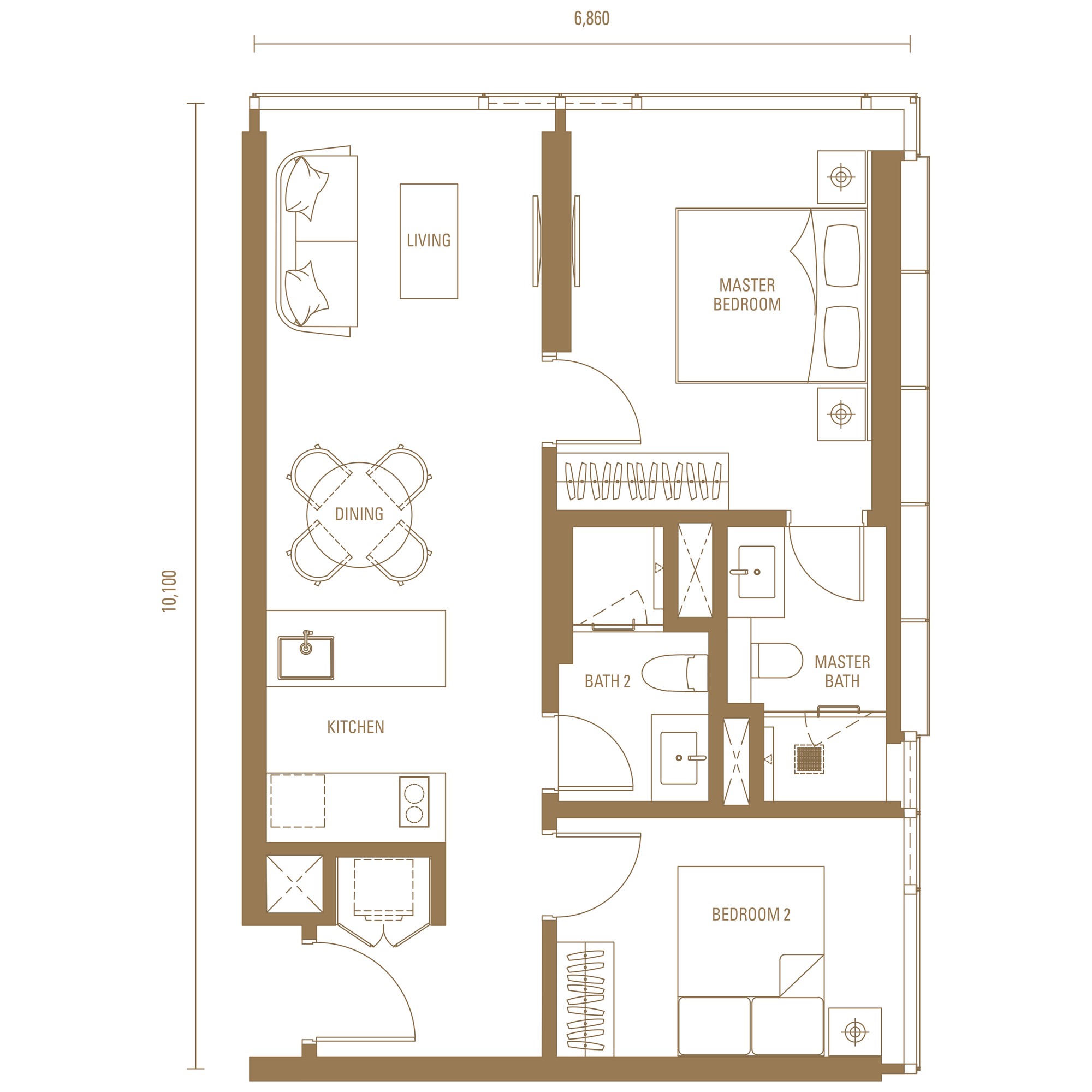 Type J3 floor plan