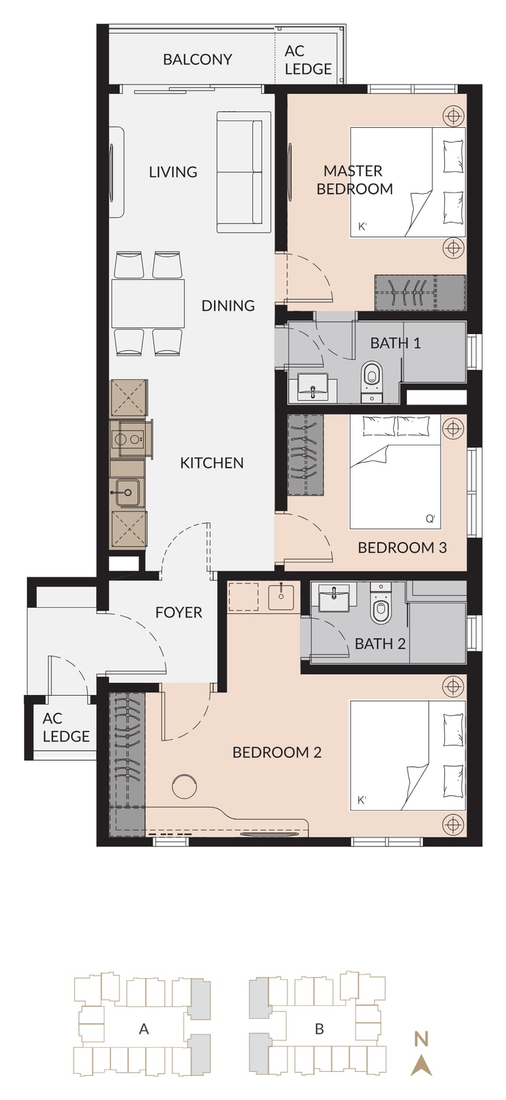 Type D1 floor plan