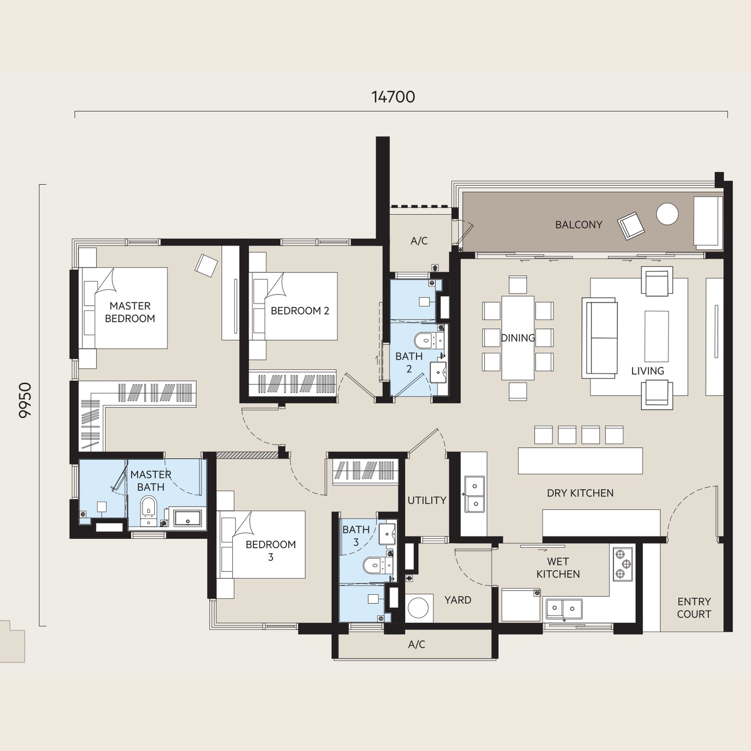 Type C floor plan