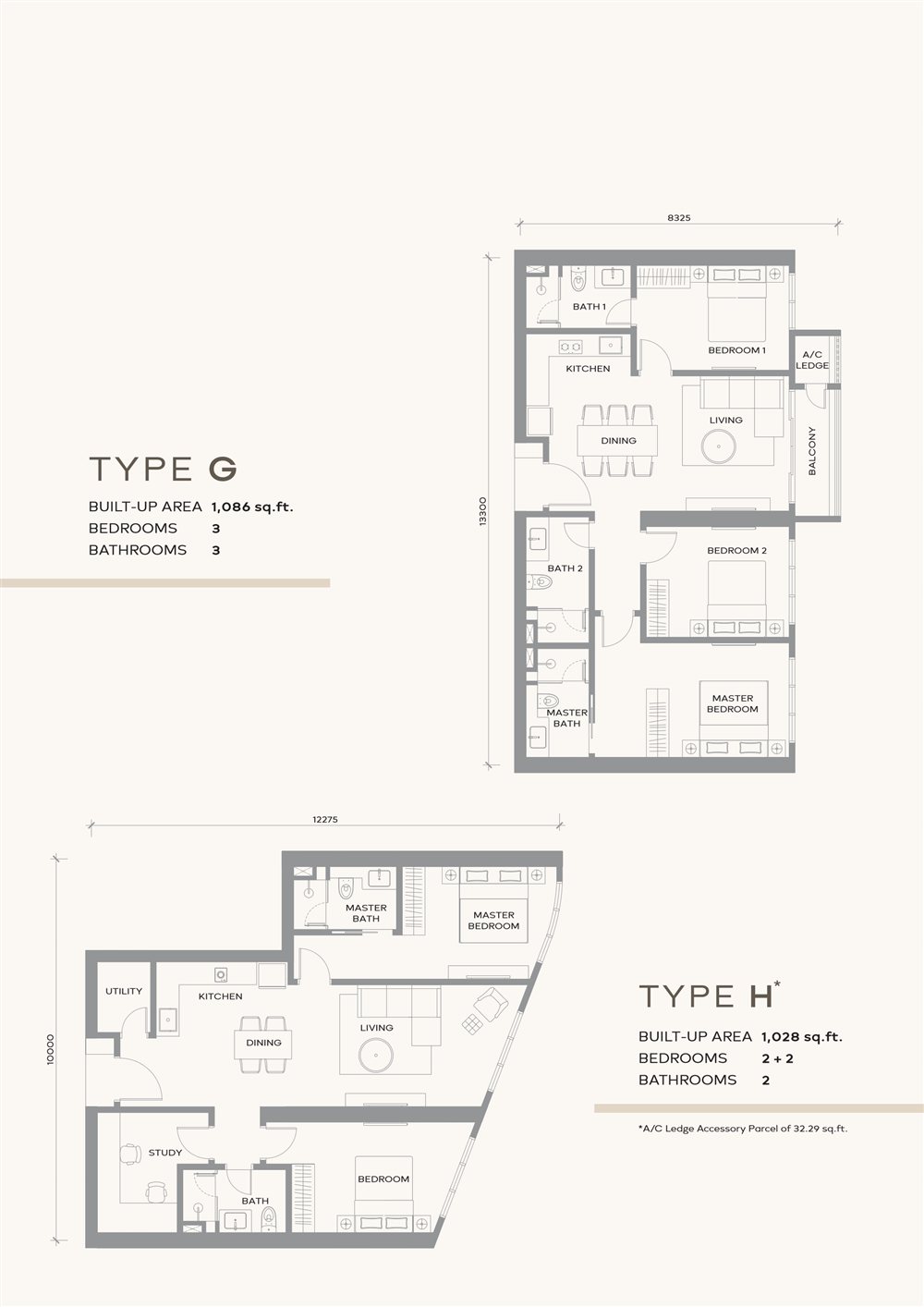 Type H floor plan