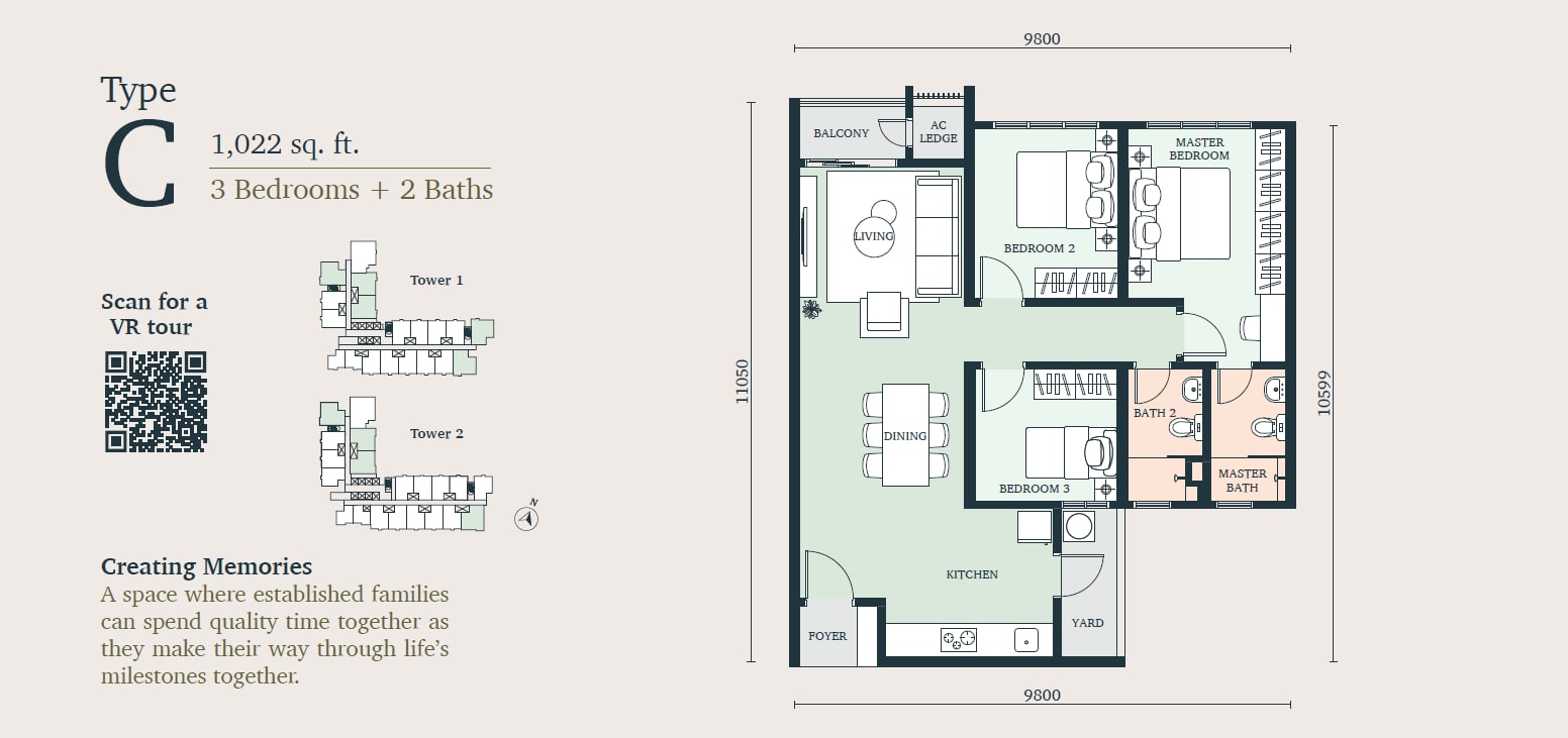 Type C floor plan