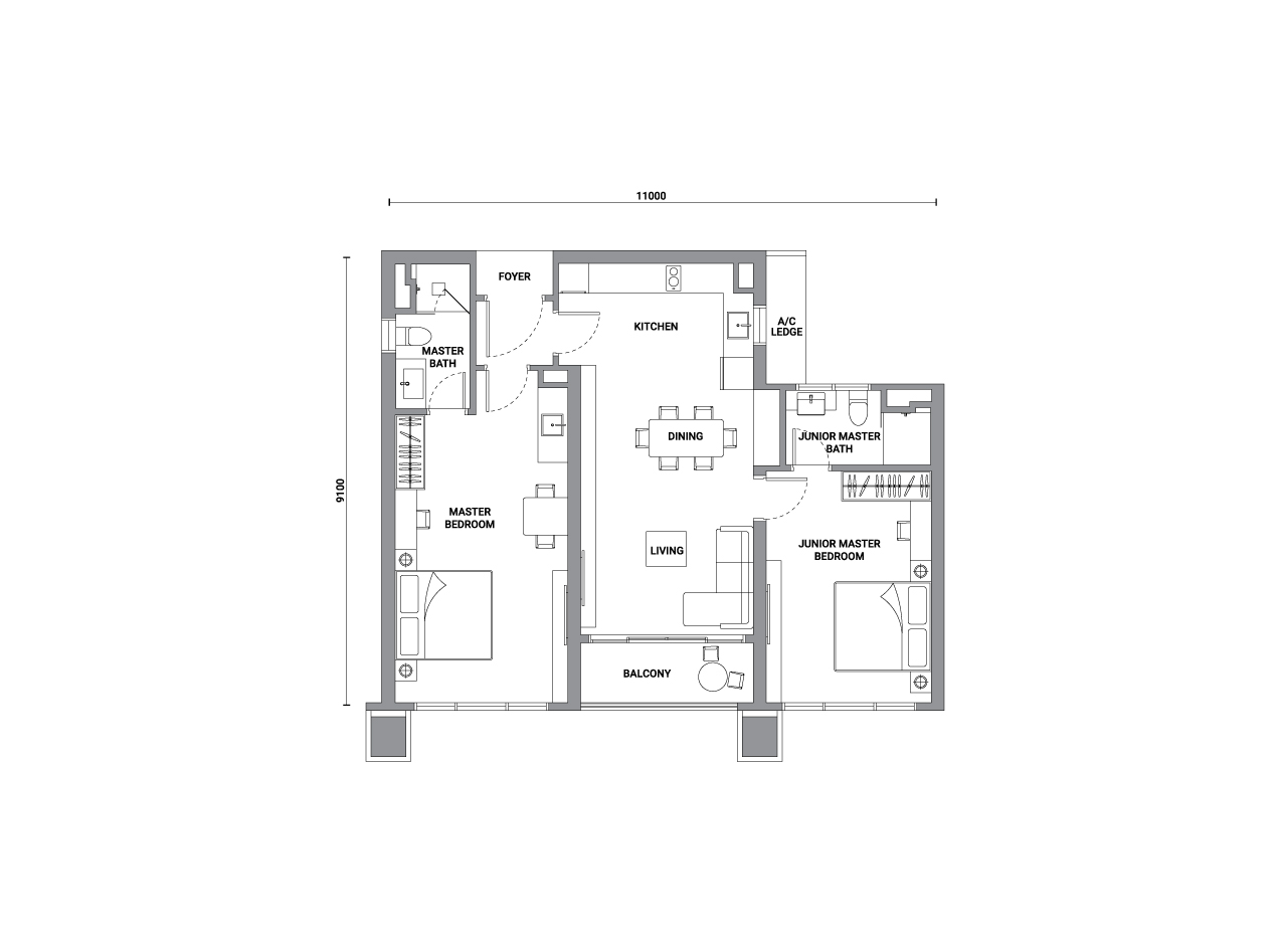 Type C2 floor plan