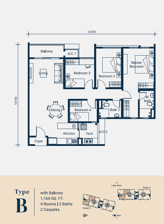 Type B floor plan