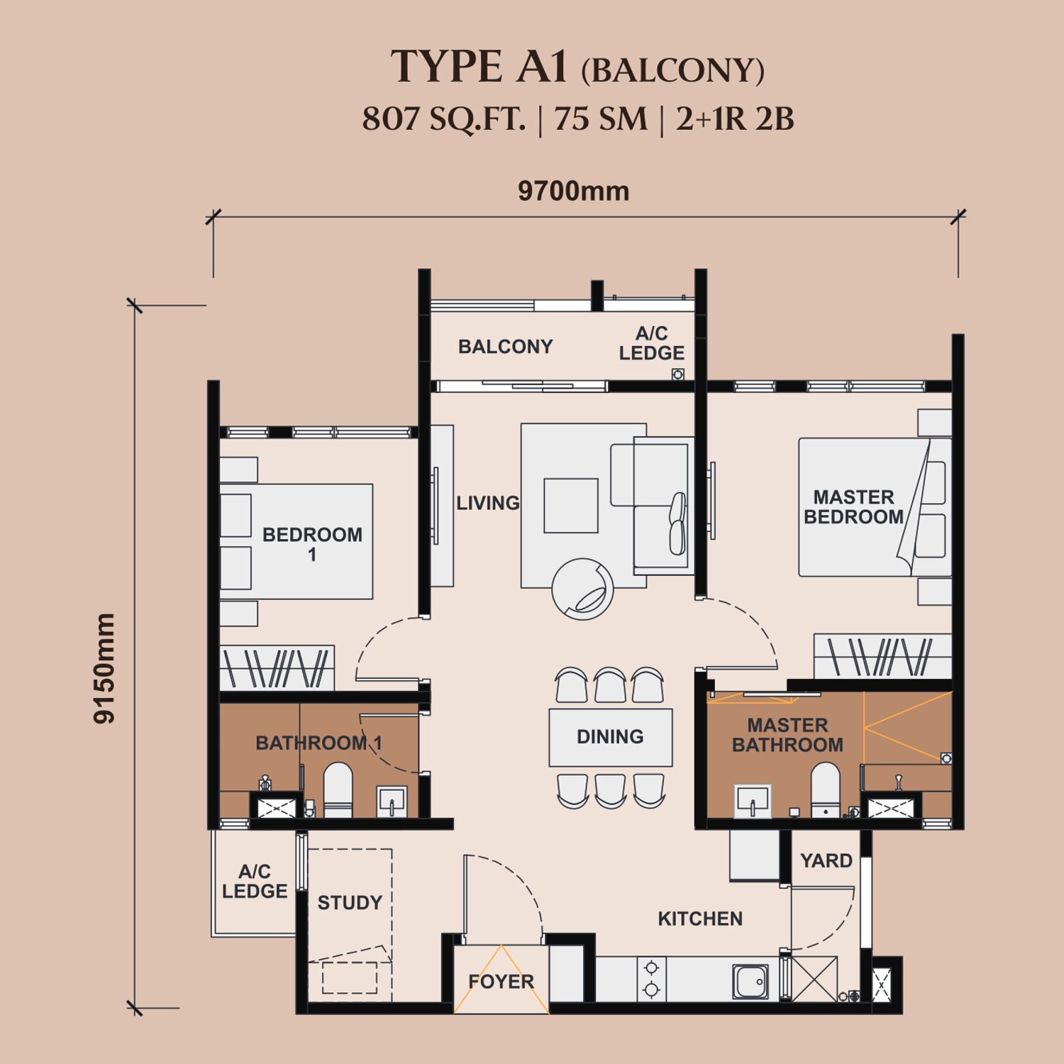 Type A1 floor plan