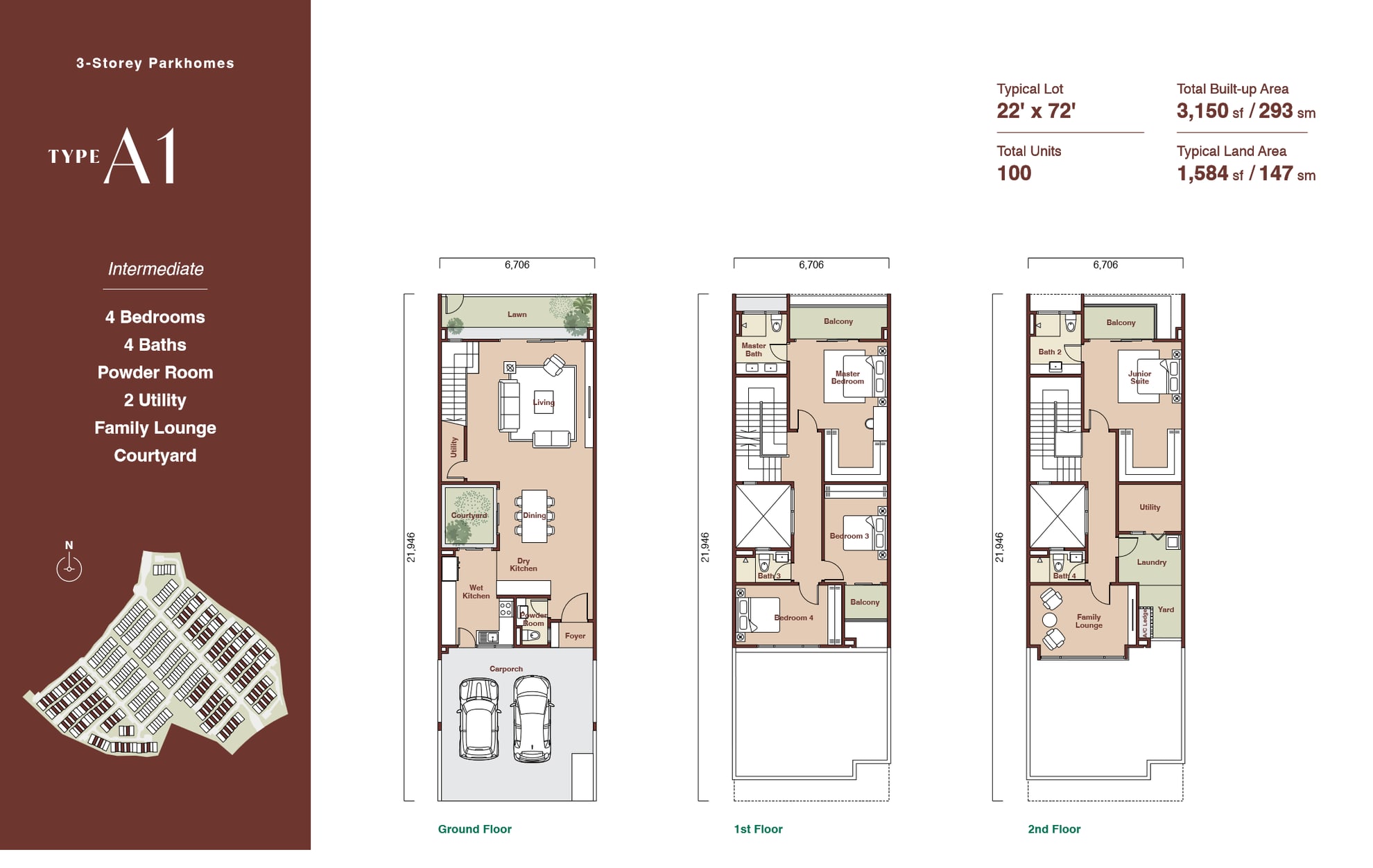 Type Parkhome Type A1 floor plan