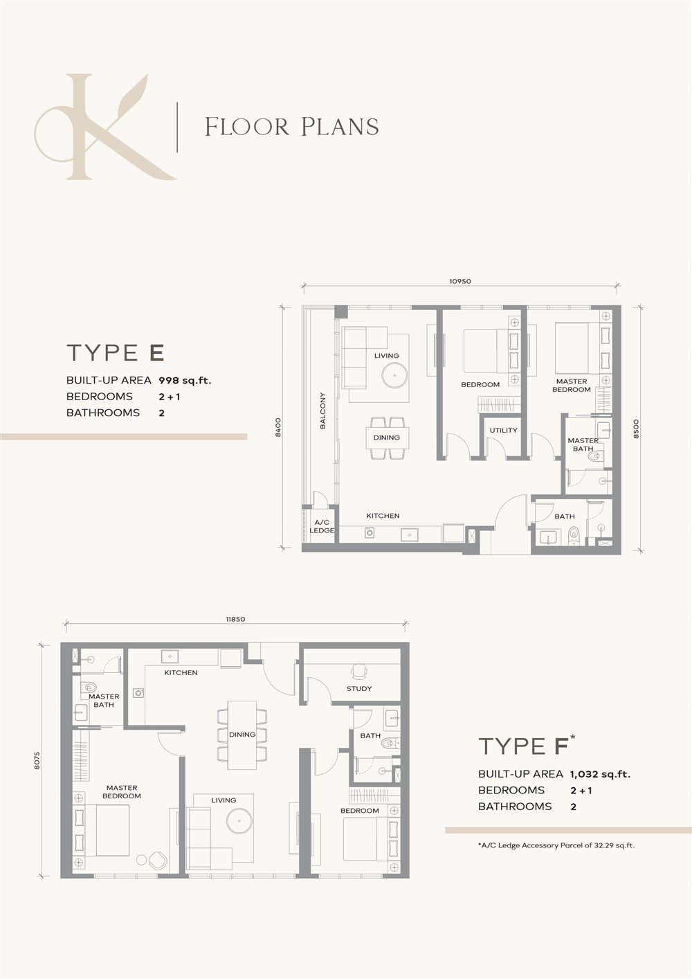 Type F floor plan