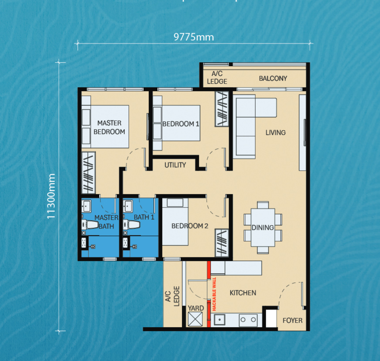 Type B1 floor plan