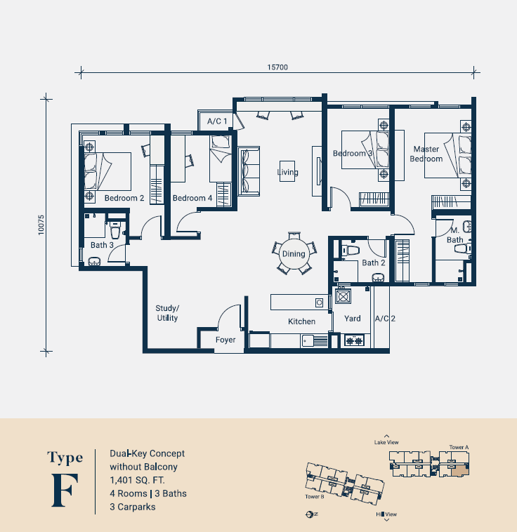 Type F floor plan