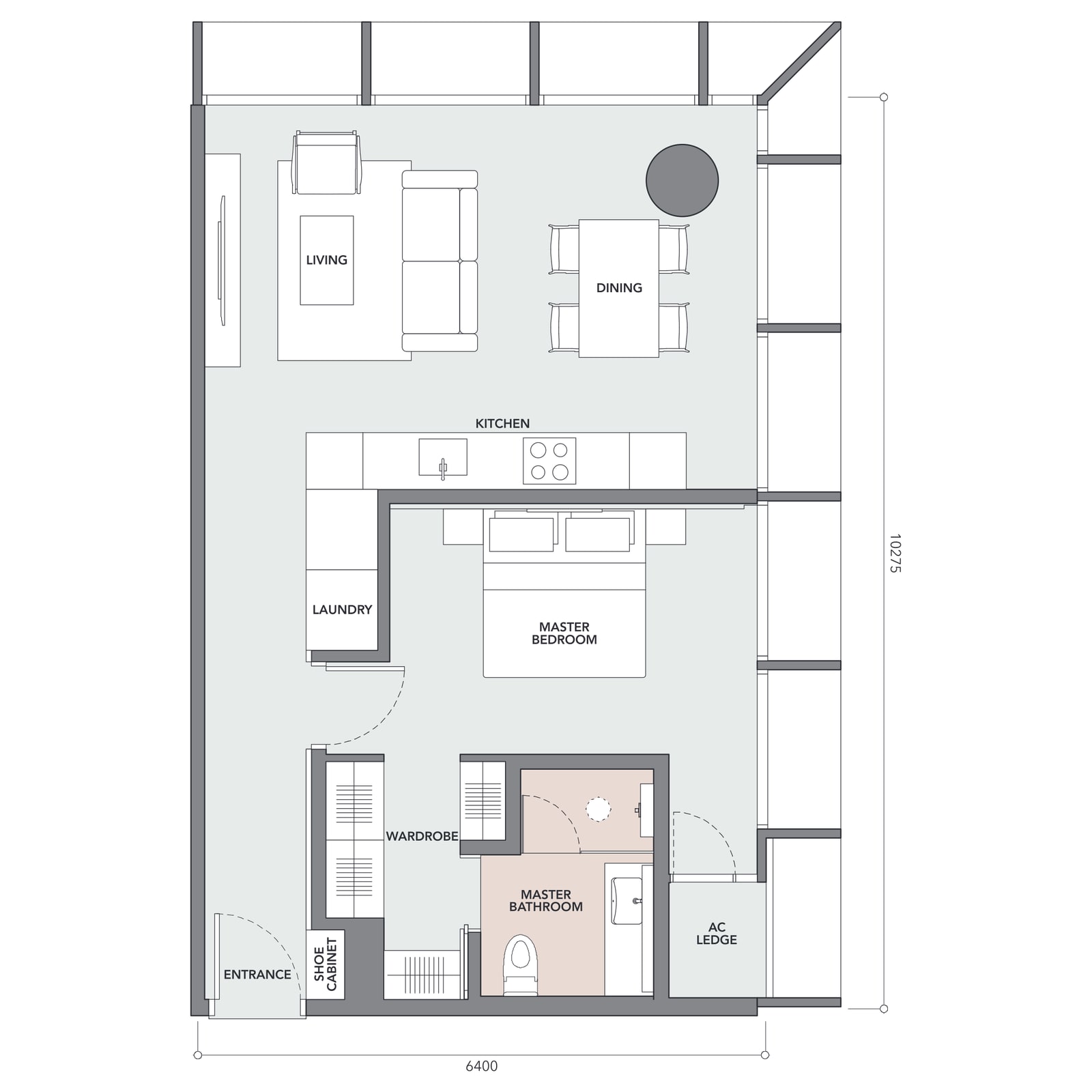 Type E1 floor plan