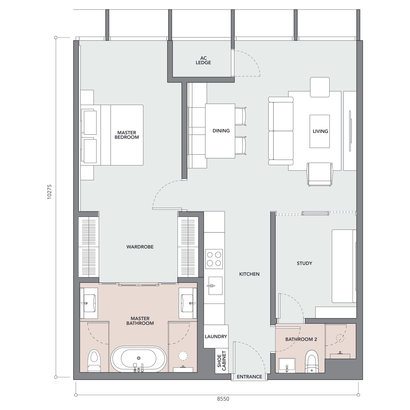 Type F floor plan