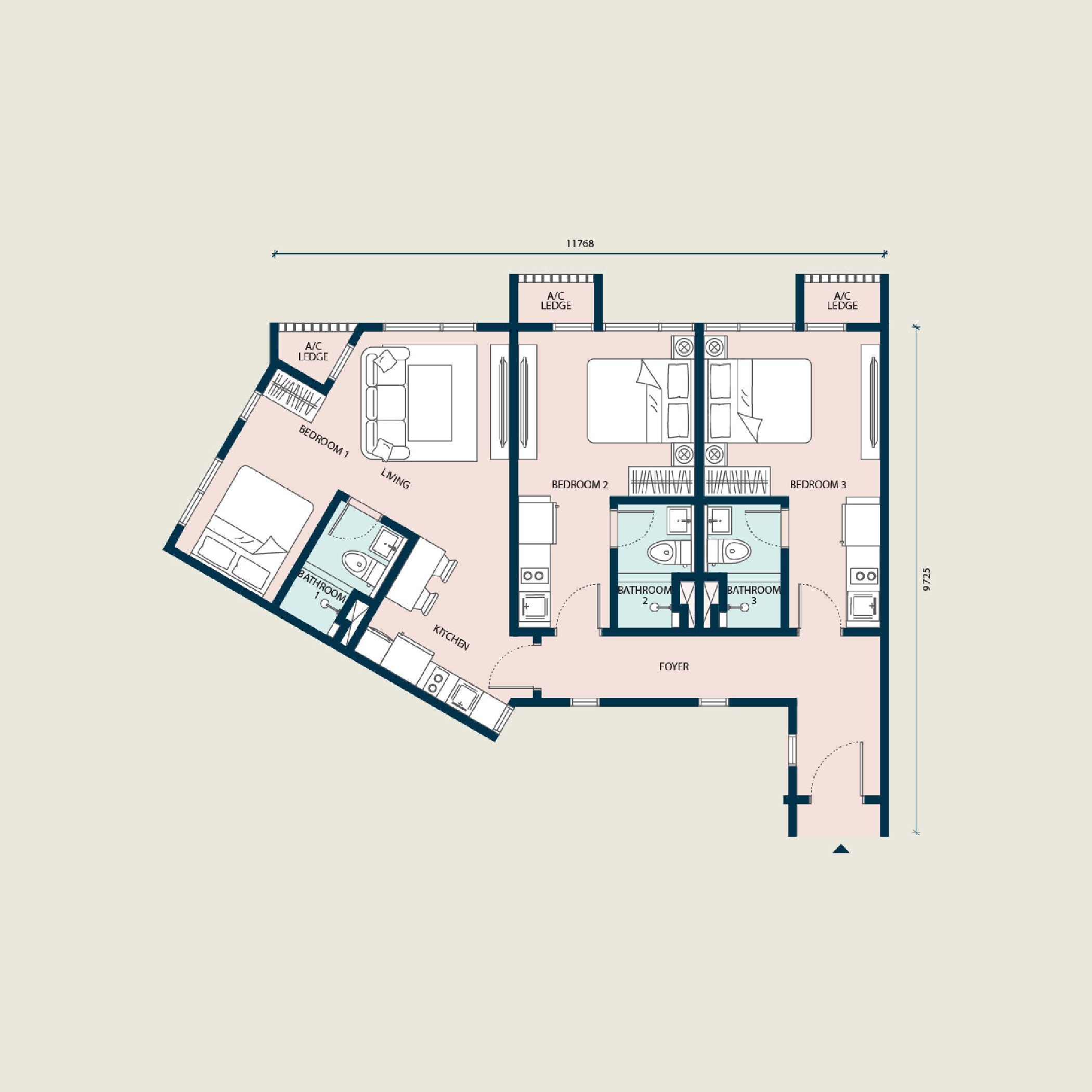Type E floor plan