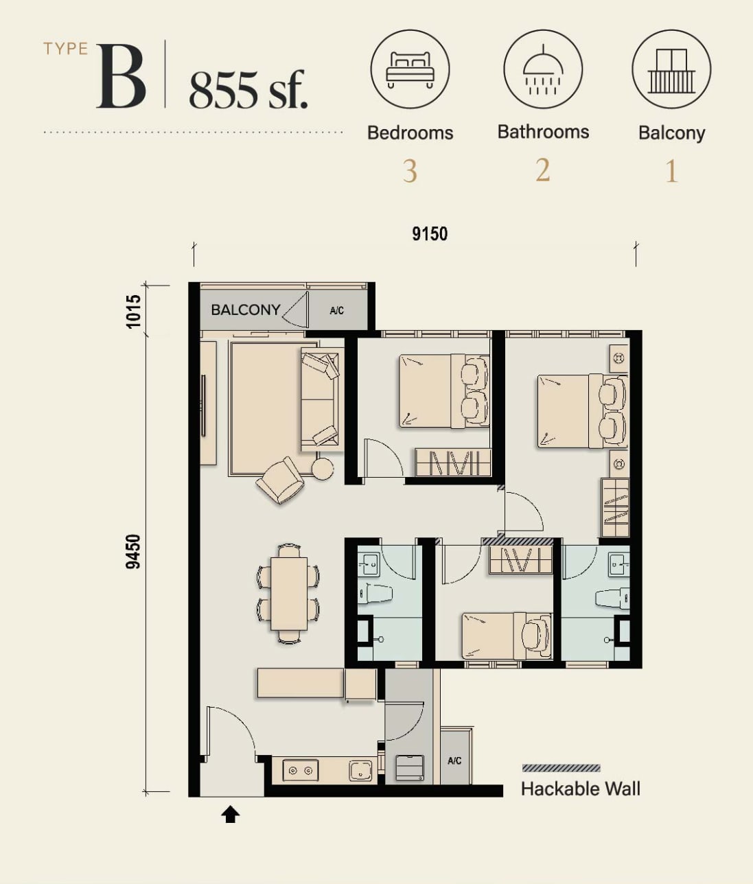 Type B floor plan