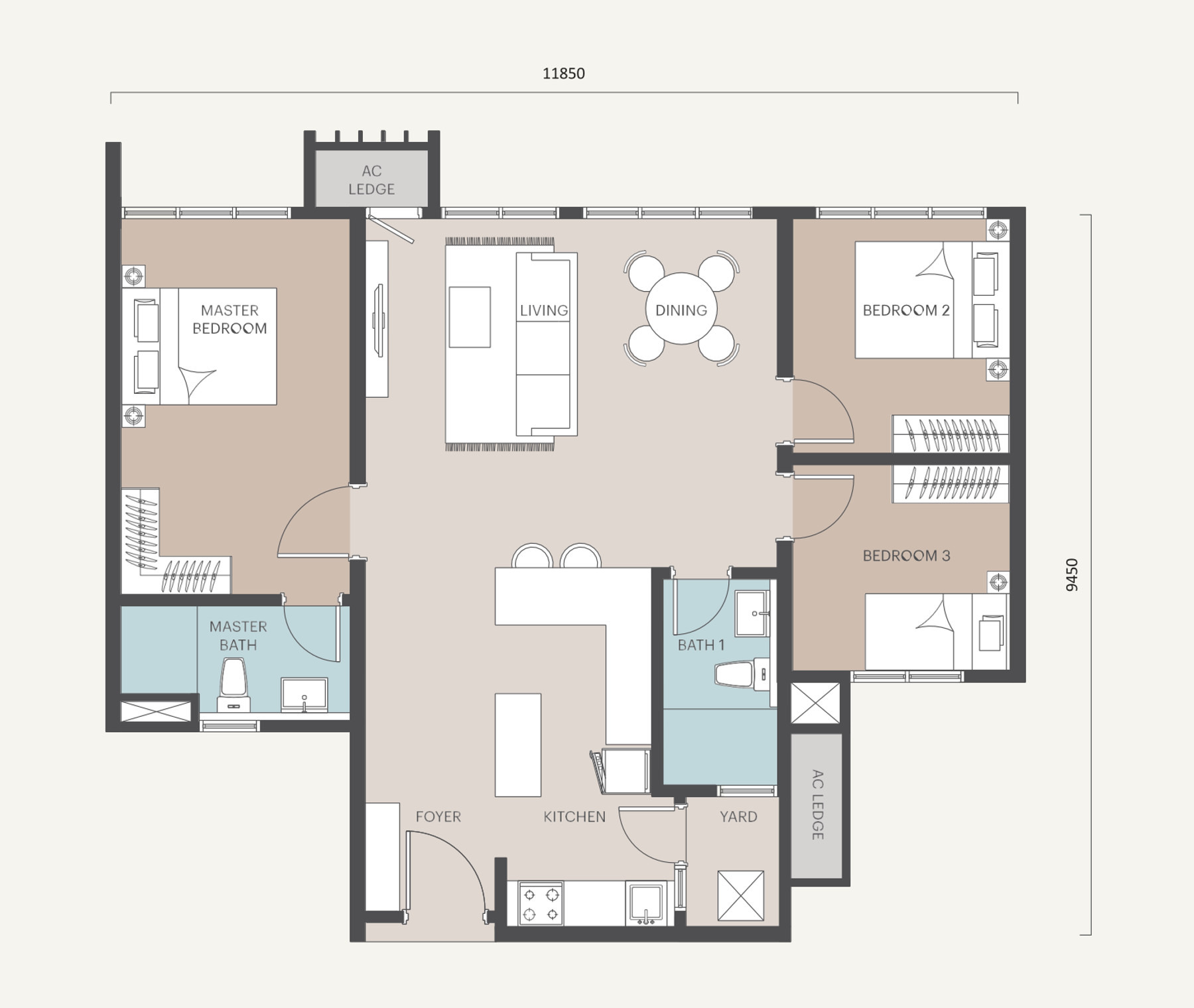 Type F floor plan