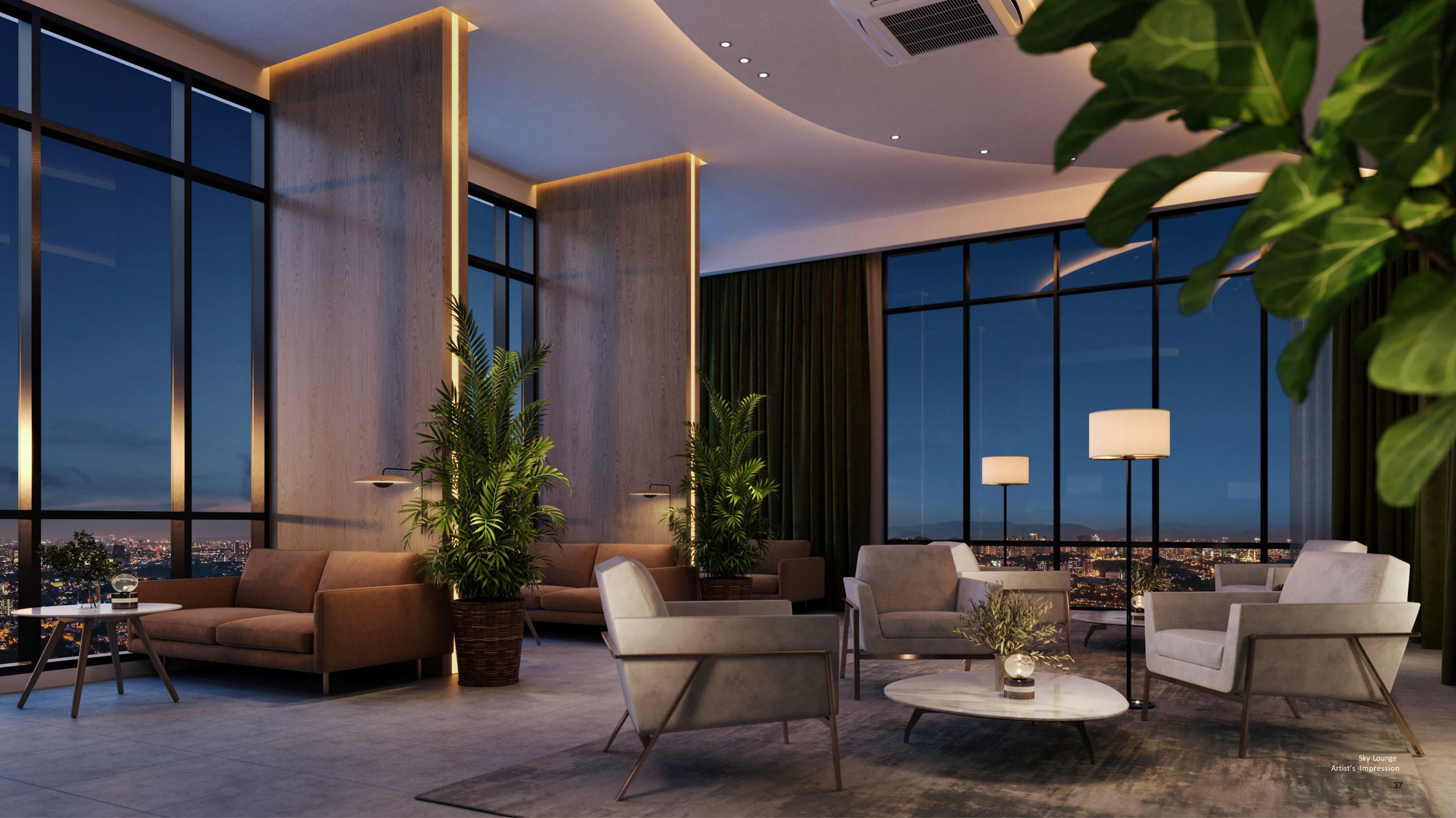 The Sky Lounge, next to the Book Nook and the two sunrise-and-sunset terraces