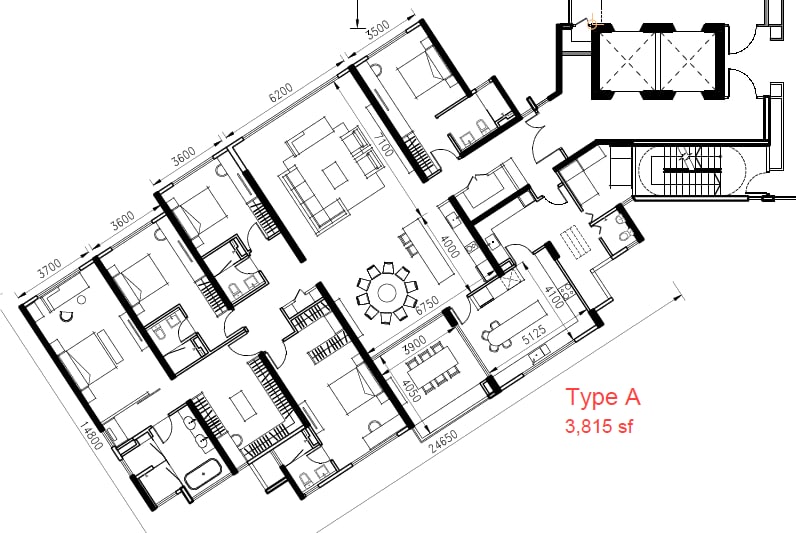 Type A floor plan