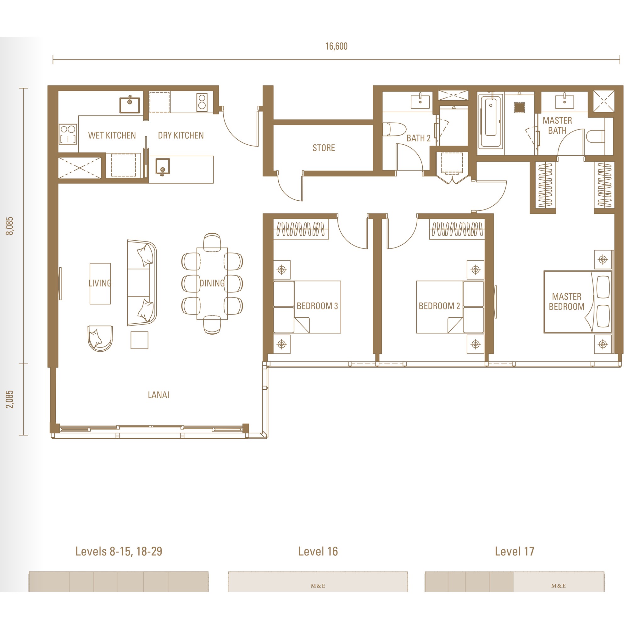 Type M2 floor plan