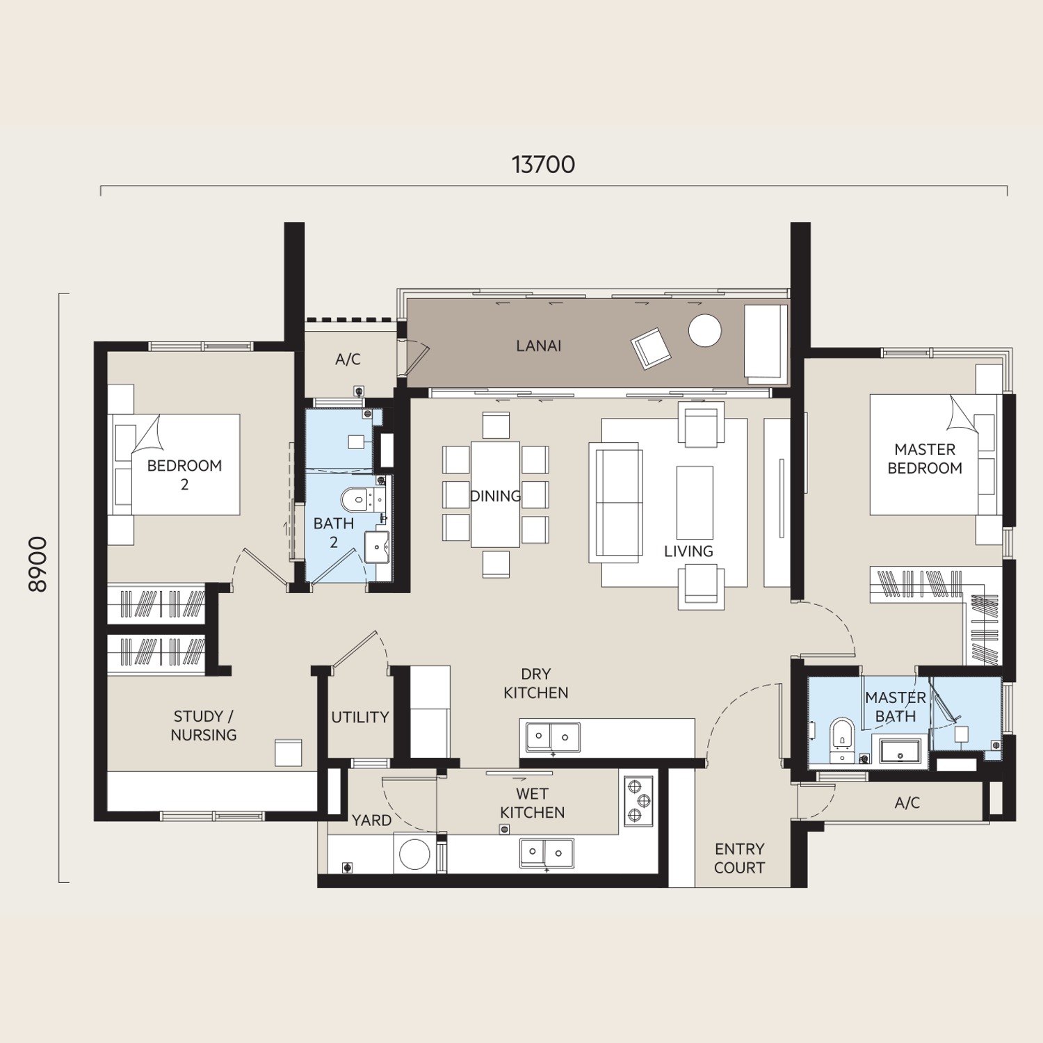 Type B3 floor plan