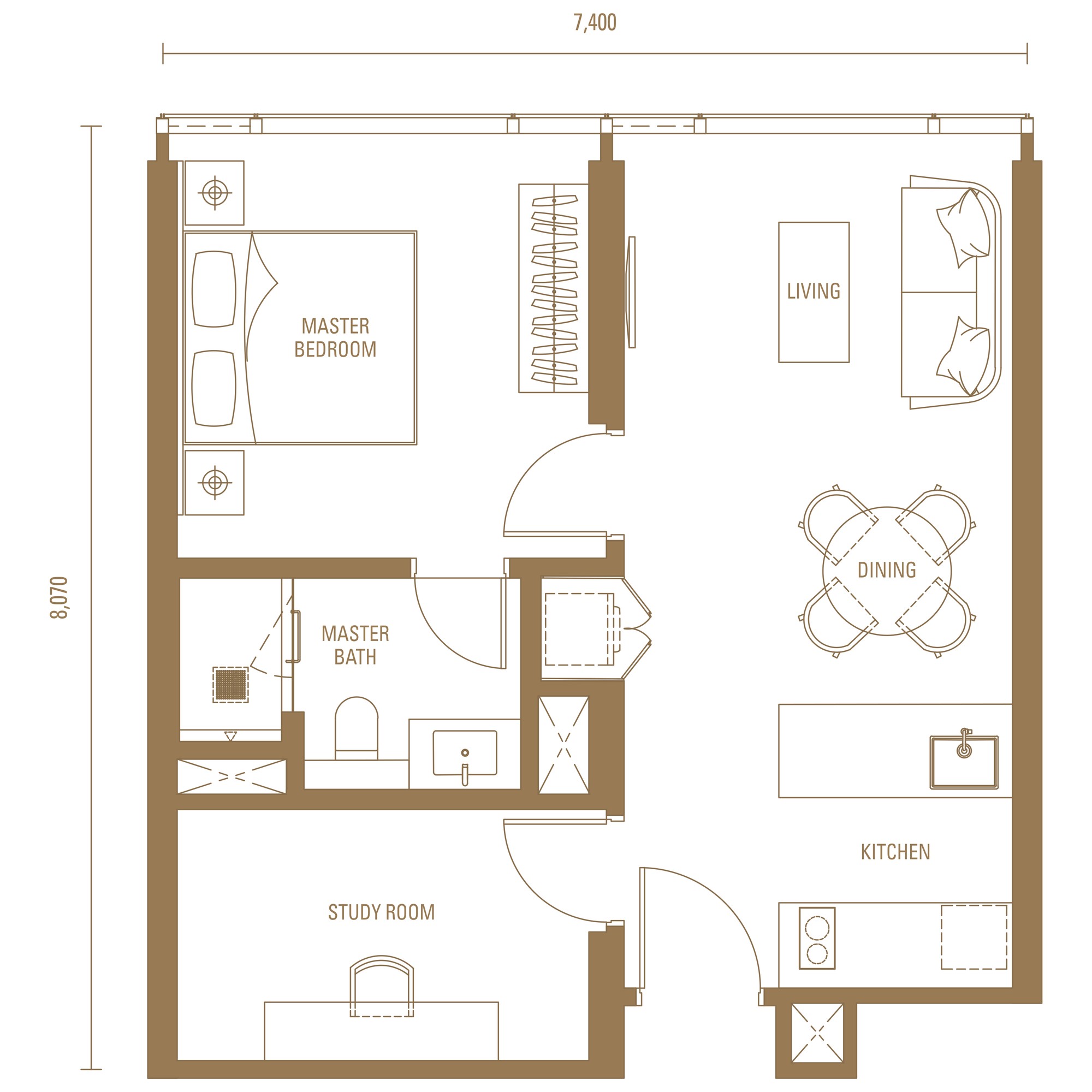 Type J1 floor plan
