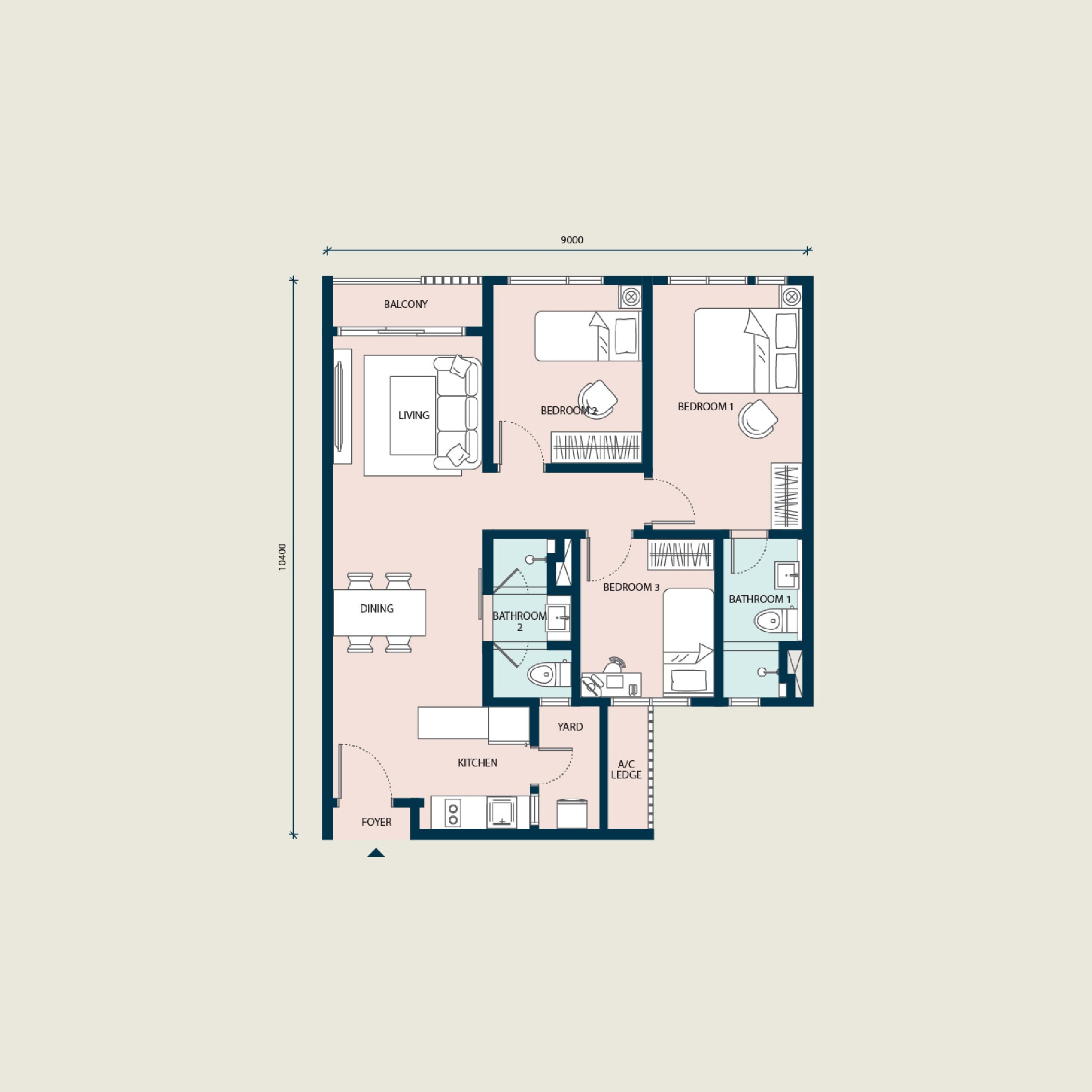 Type C floor plan