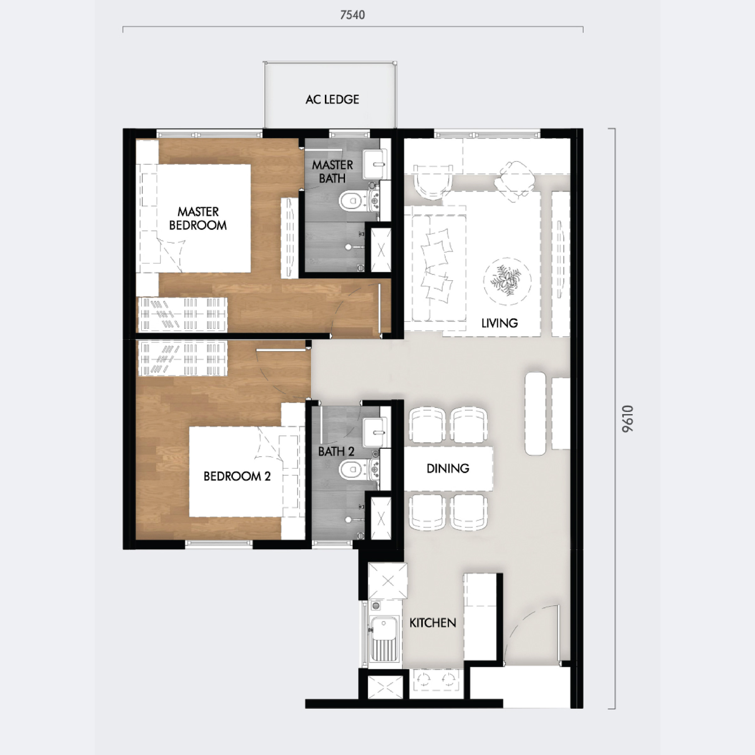 Type B floor plan