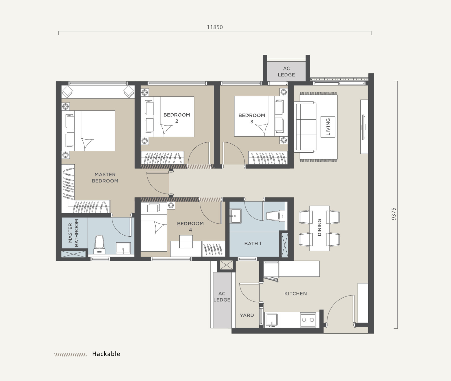 Type A1 floor plan
