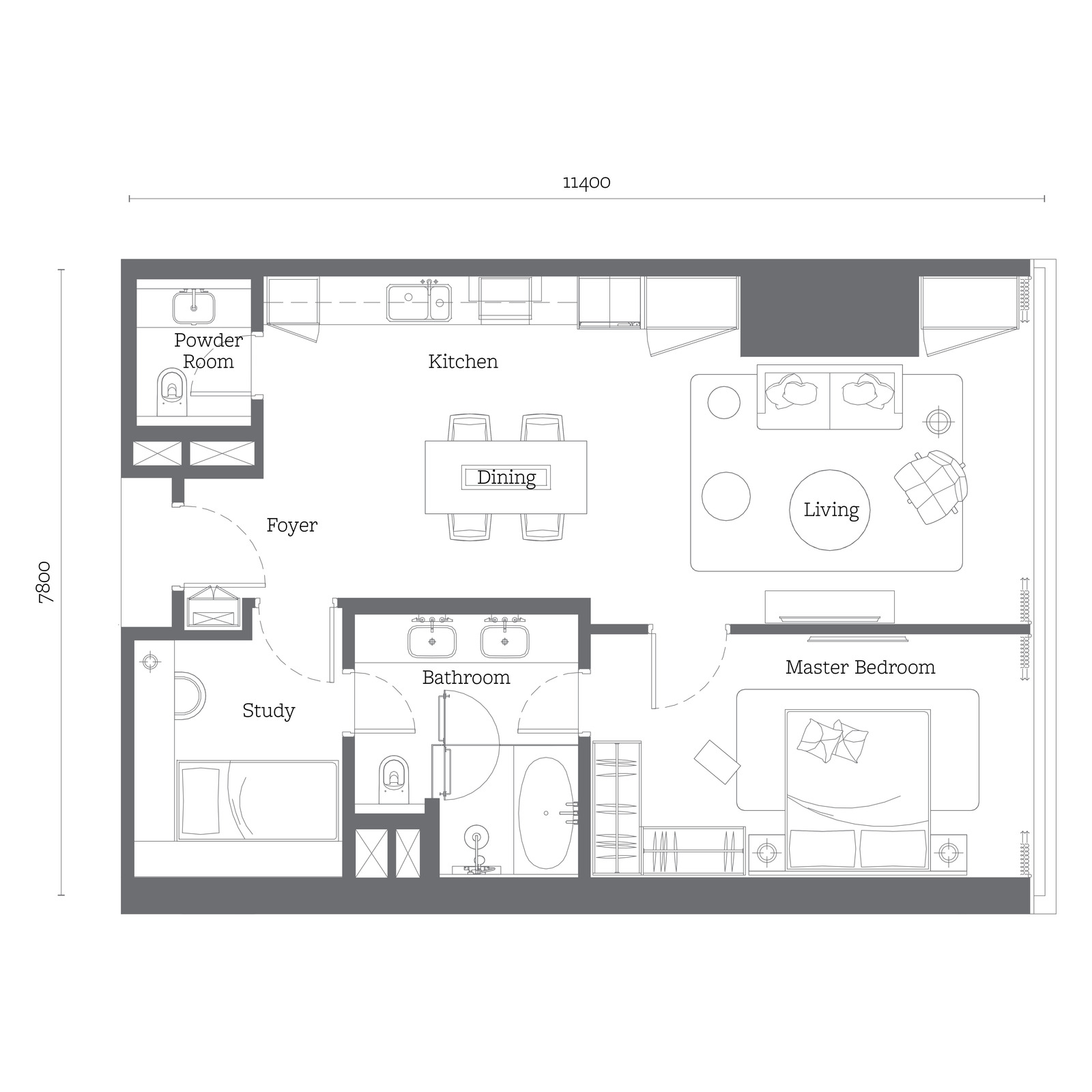 Type C1 floor plan