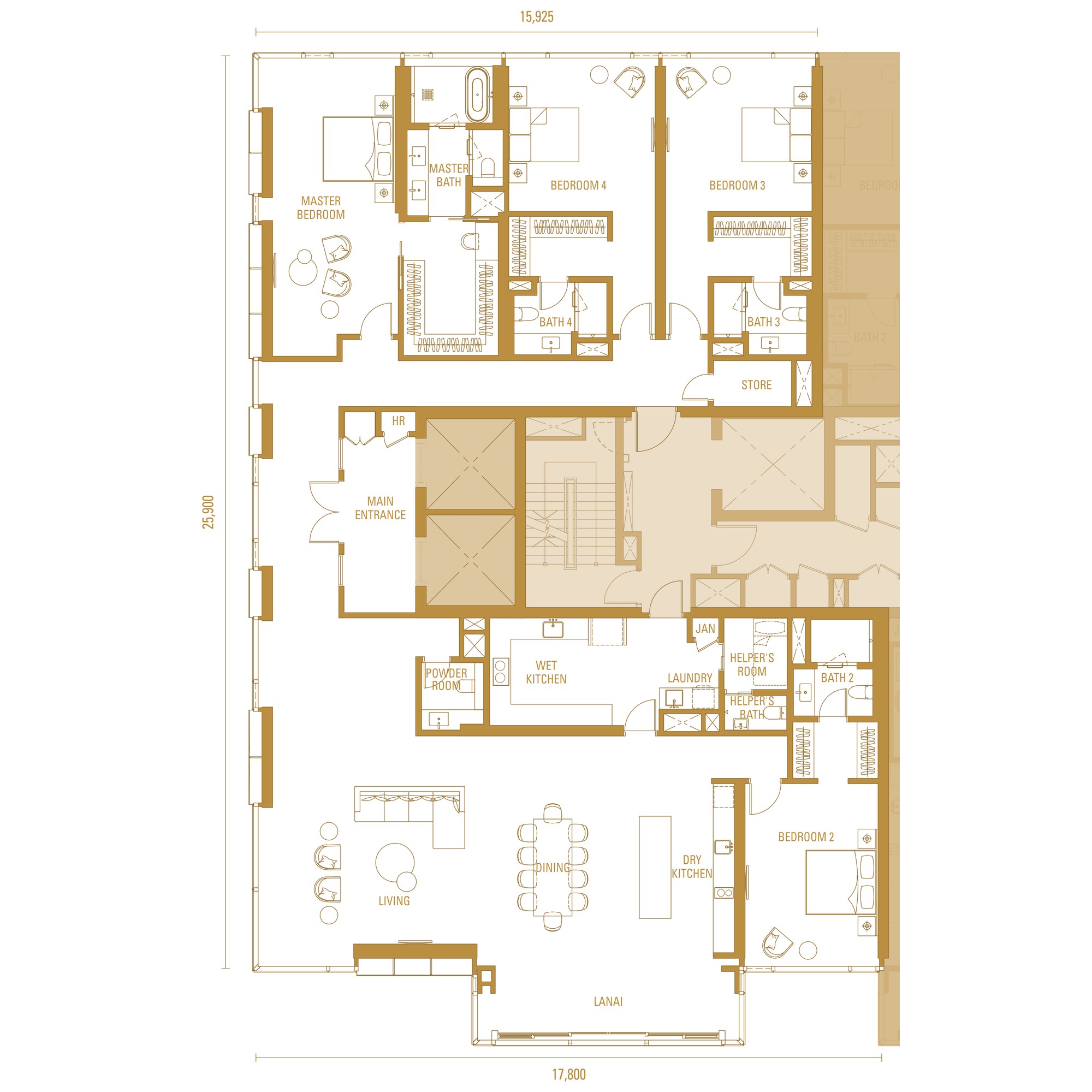 Type H2A floor plan
