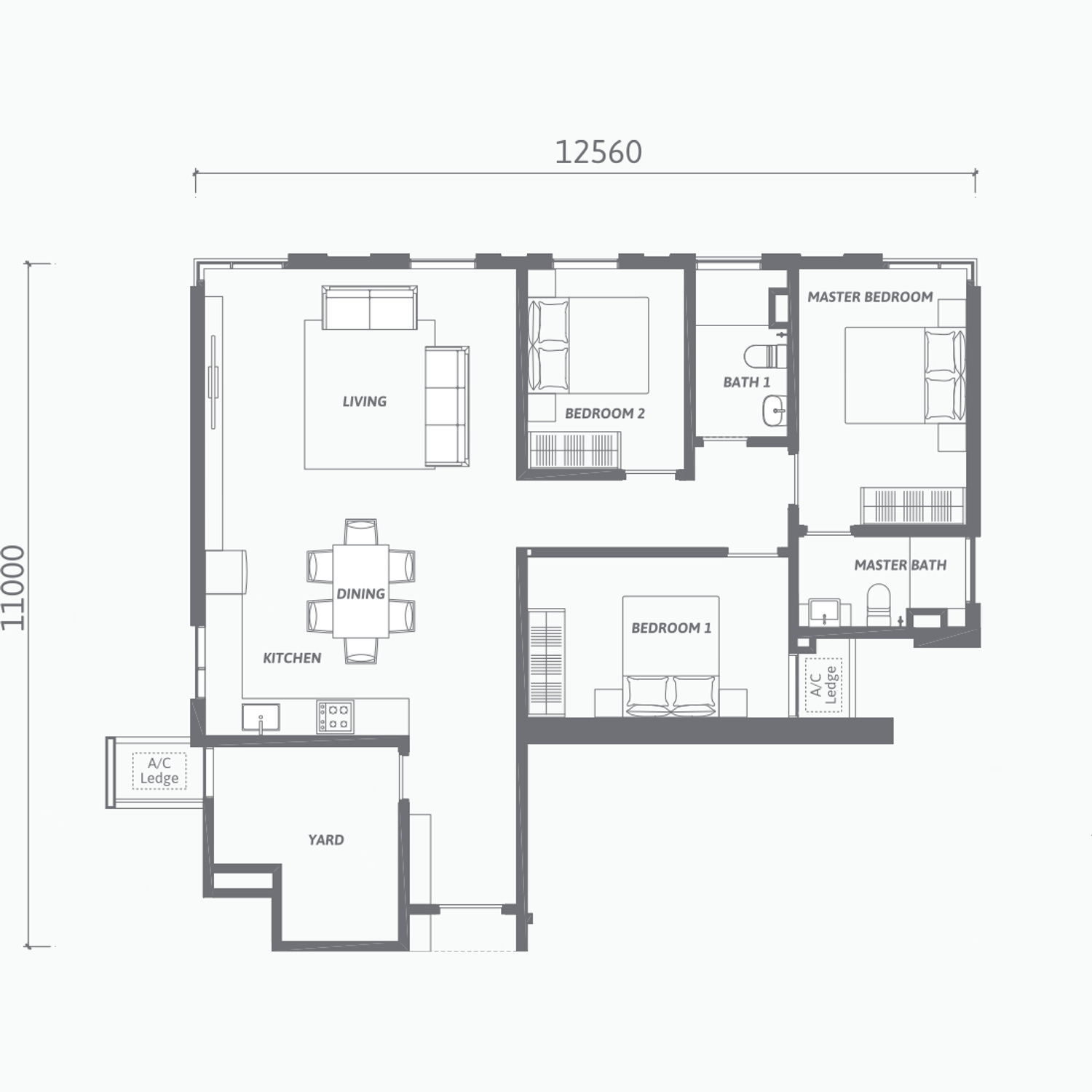 Type B3 floor plan