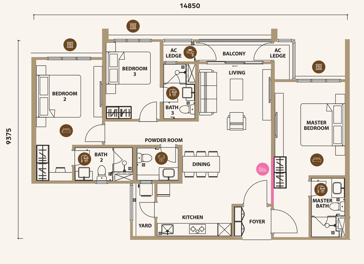 Type C1 floor plan