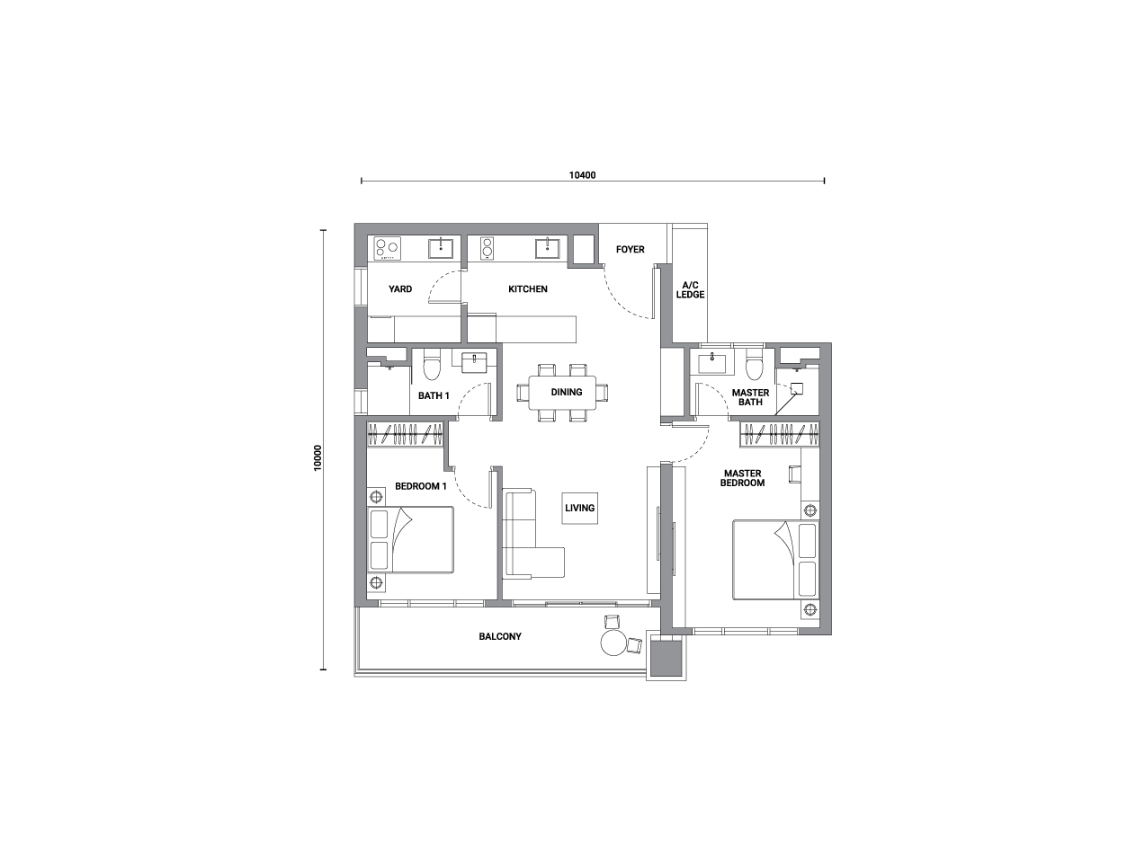 Type C1 floor plan