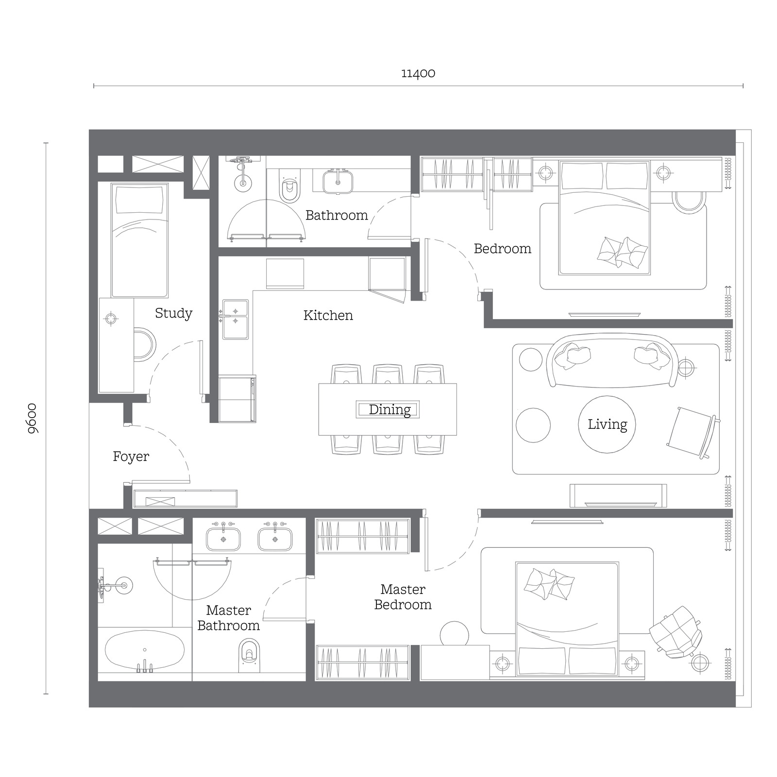 Type D2 floor plan