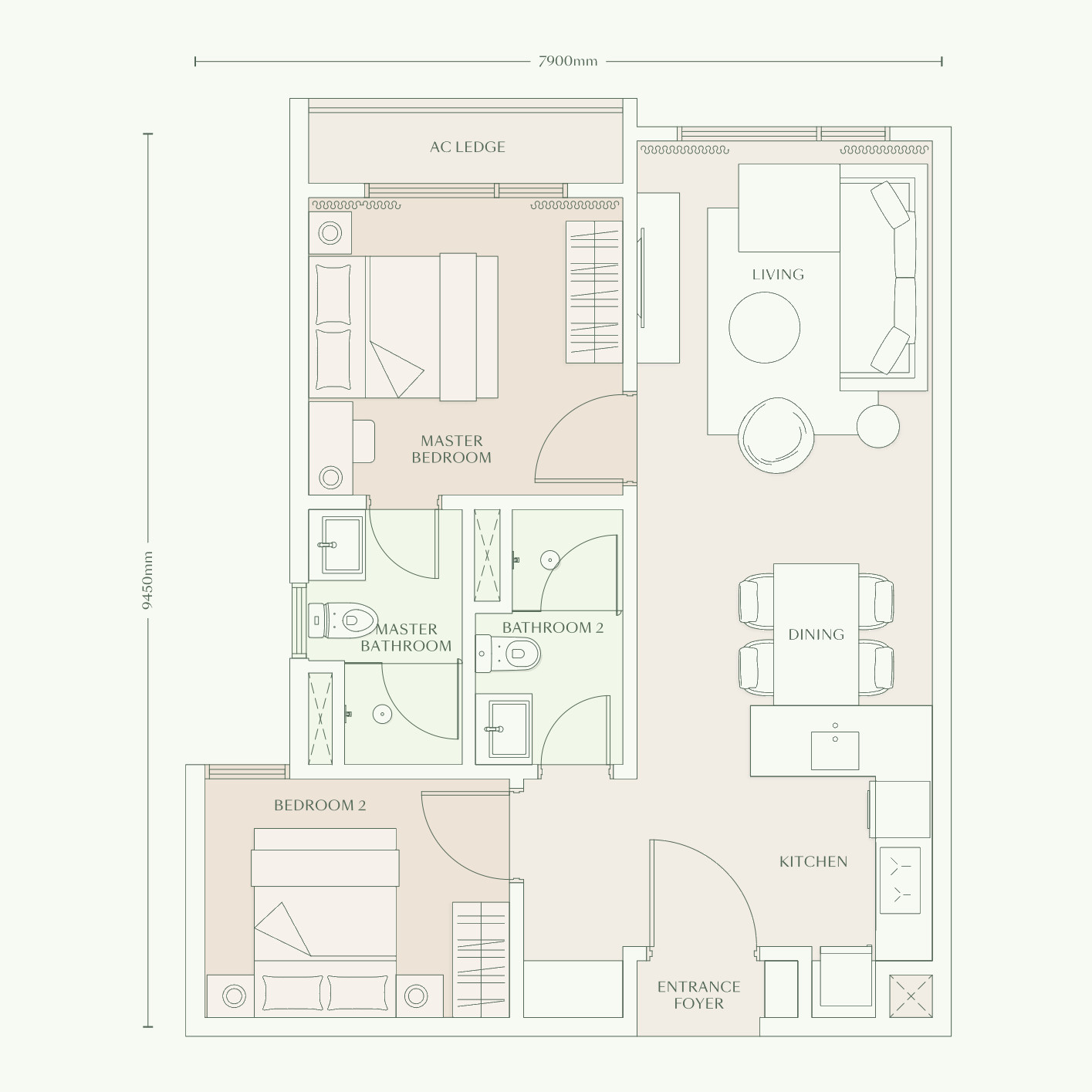 Type C2 floor plan