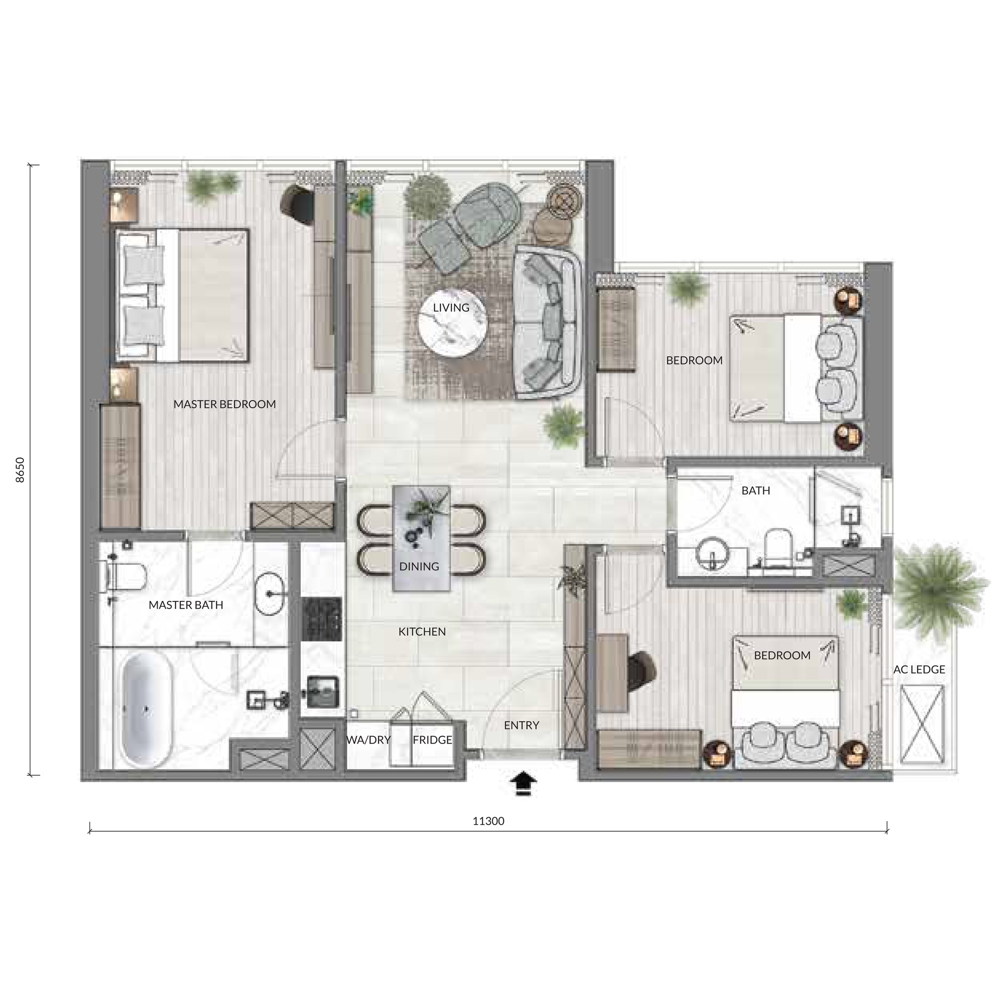 Type C1 floor plan