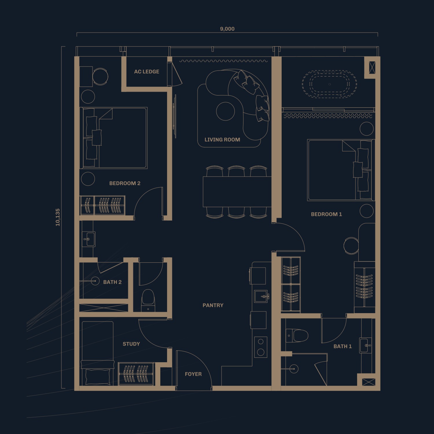 Type C floor plan
