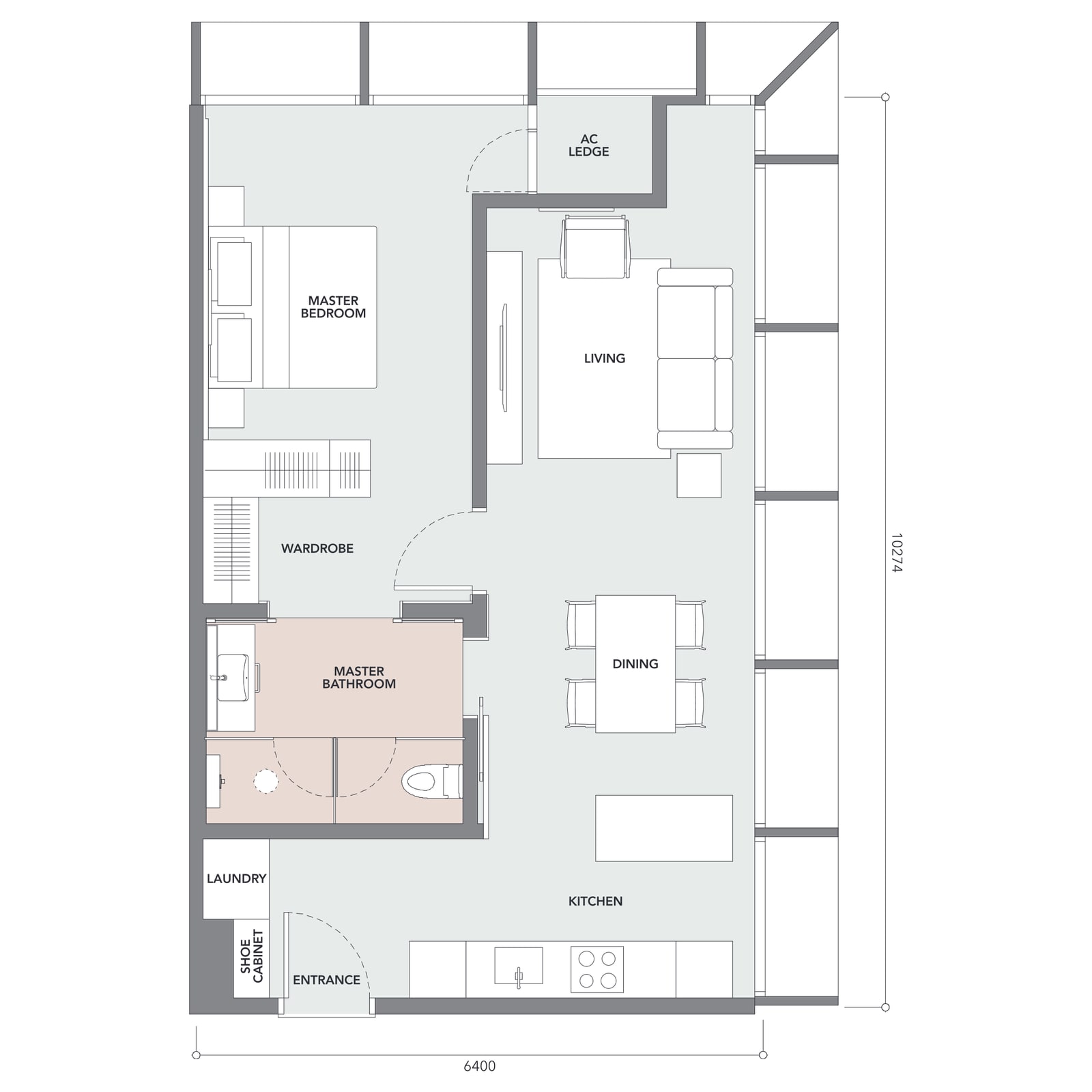 Type E2 floor plan