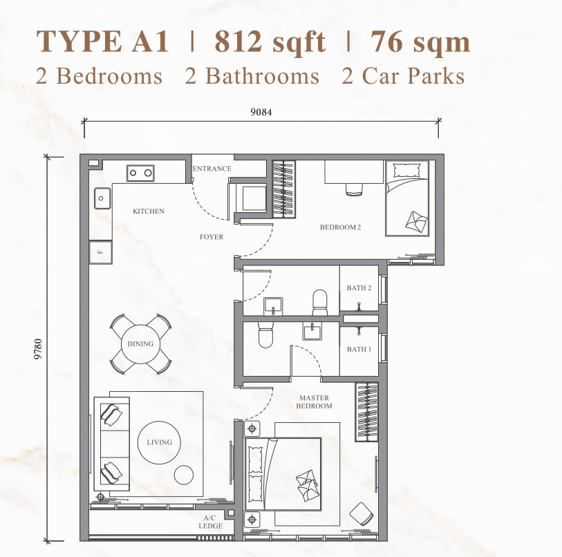 Type A1 floor plan