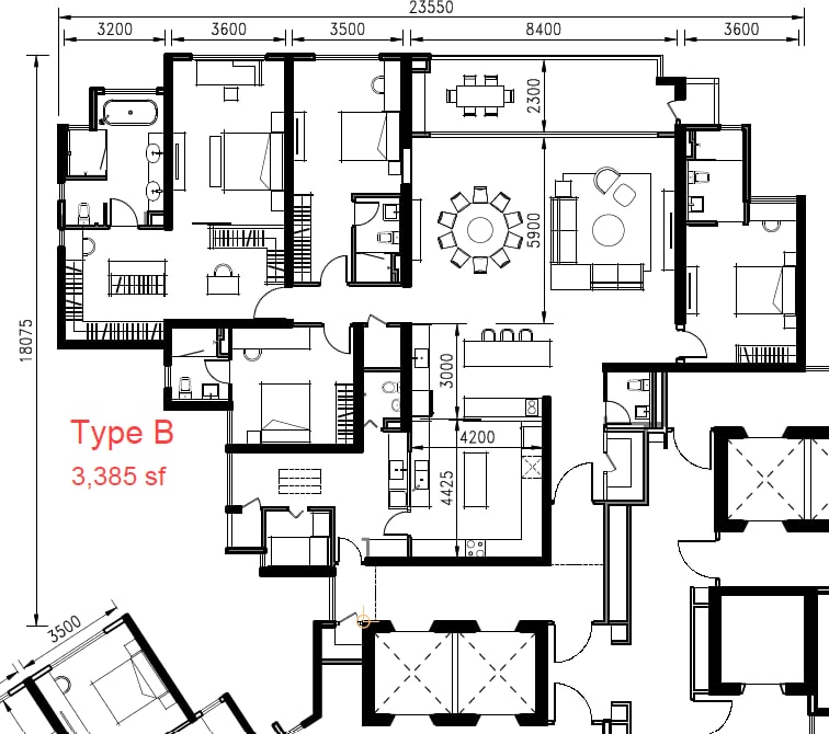 Type B floor plan